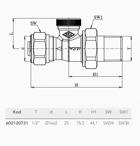 ECA GV3 PEX GERİ DÖNÜŞ VALFİ