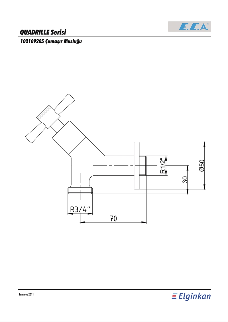 ECA QUADRILLE ÇAMAŞIR MUSLUĞU