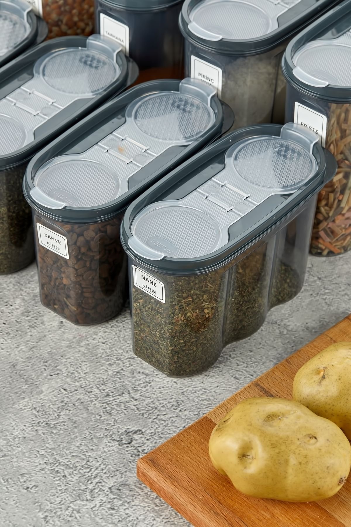 12'li Sızdırmaz Kapaklı Erzak Saklama Kabı Seti 12 X ( 1200 Ml x 1700 Ml)