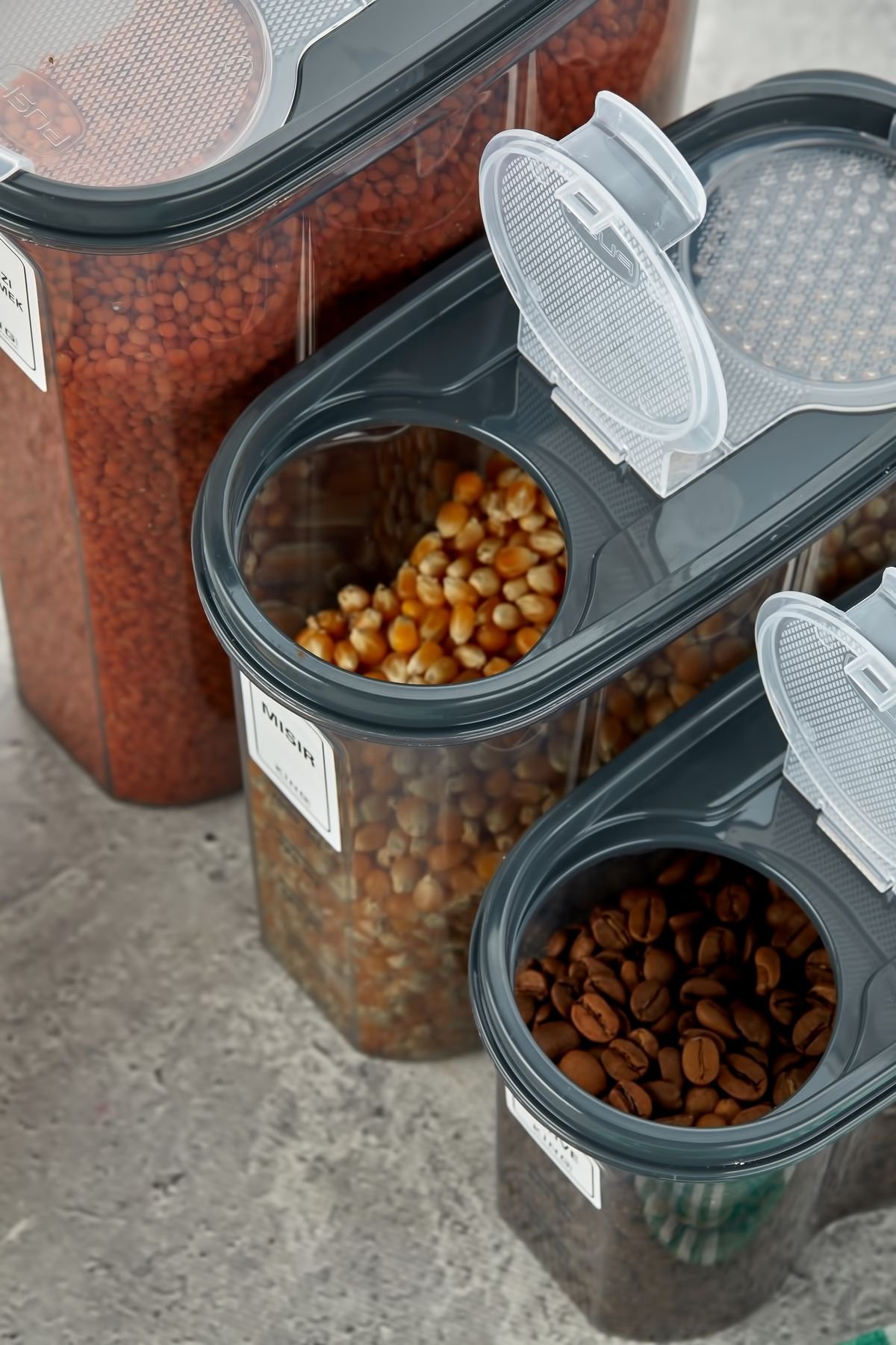 12'li Sızdırmaz Kapaklı Erzak Saklama Kabı Seti 12 X ( 1200 Ml x 1700 Ml)