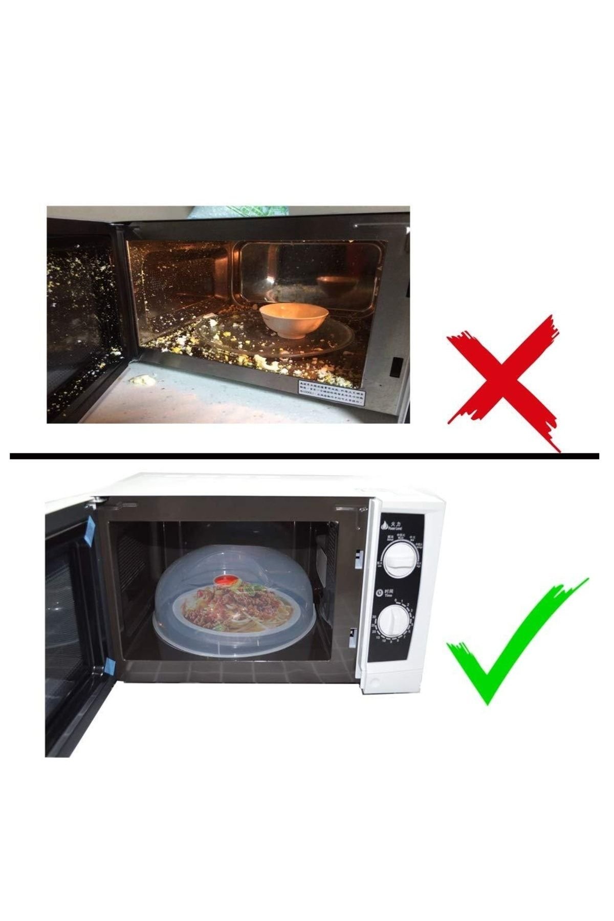 24 Cm Mikrodalga Fırın Kapağı & Microwave Oven Protection Cover