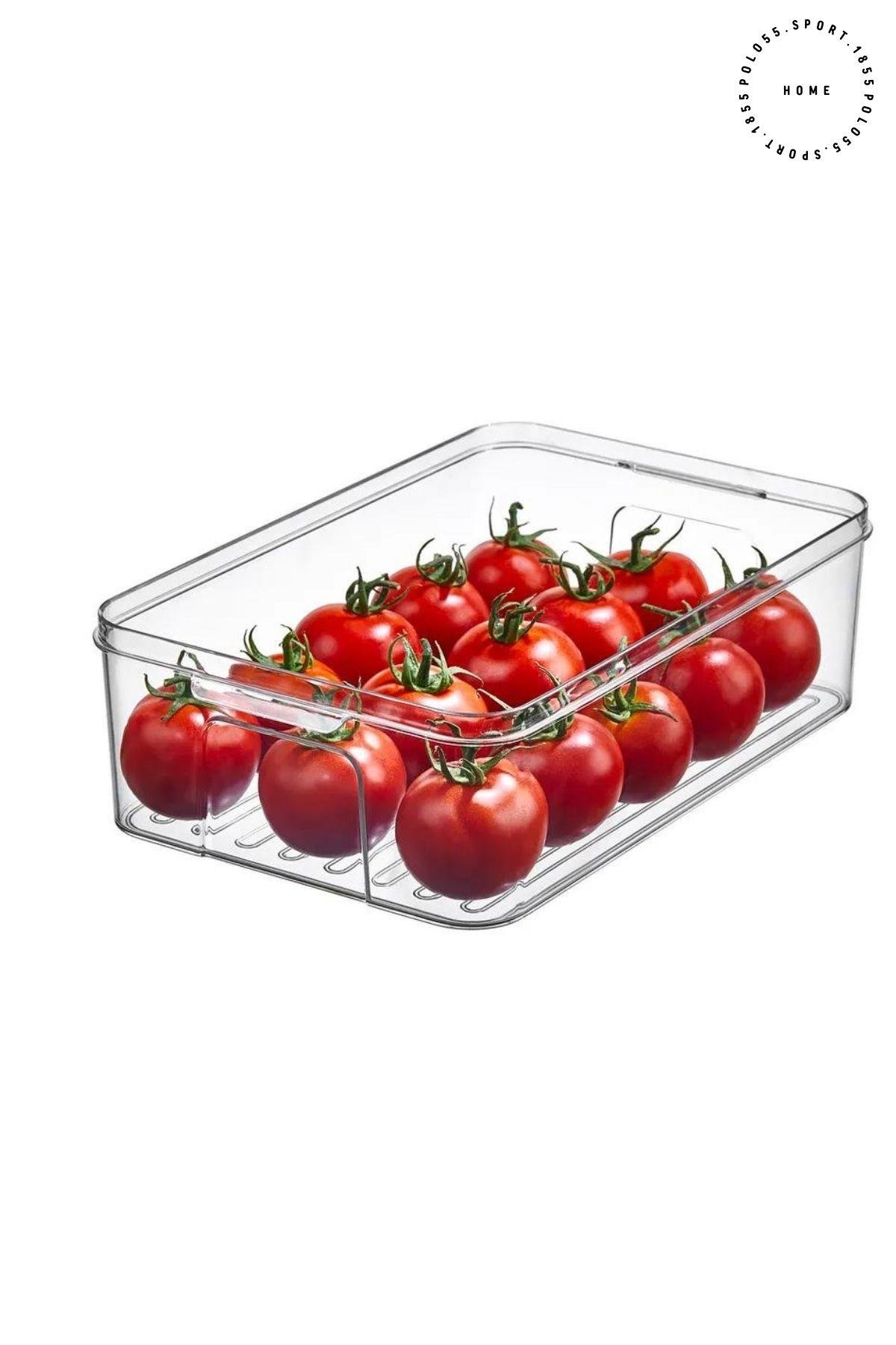 4'lü 5 Litre Sızdırmaz Buzdolabı Saklama Kabı Seti