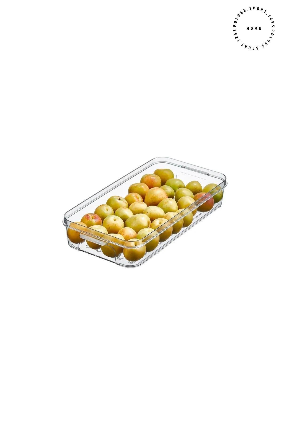 4x Adet Buzdolabı Organizeri 2 LT Saklama Kabı & Erzak Kabı & Düzenleyici