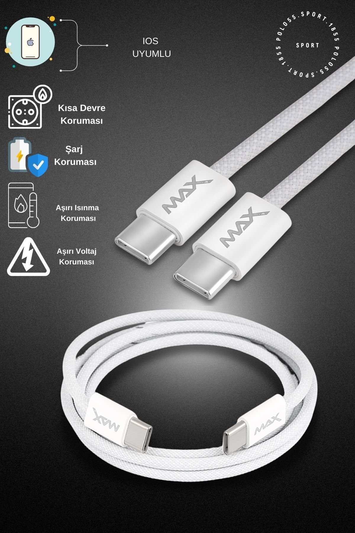 60W Type-C Şarj Kablosu (1 m)