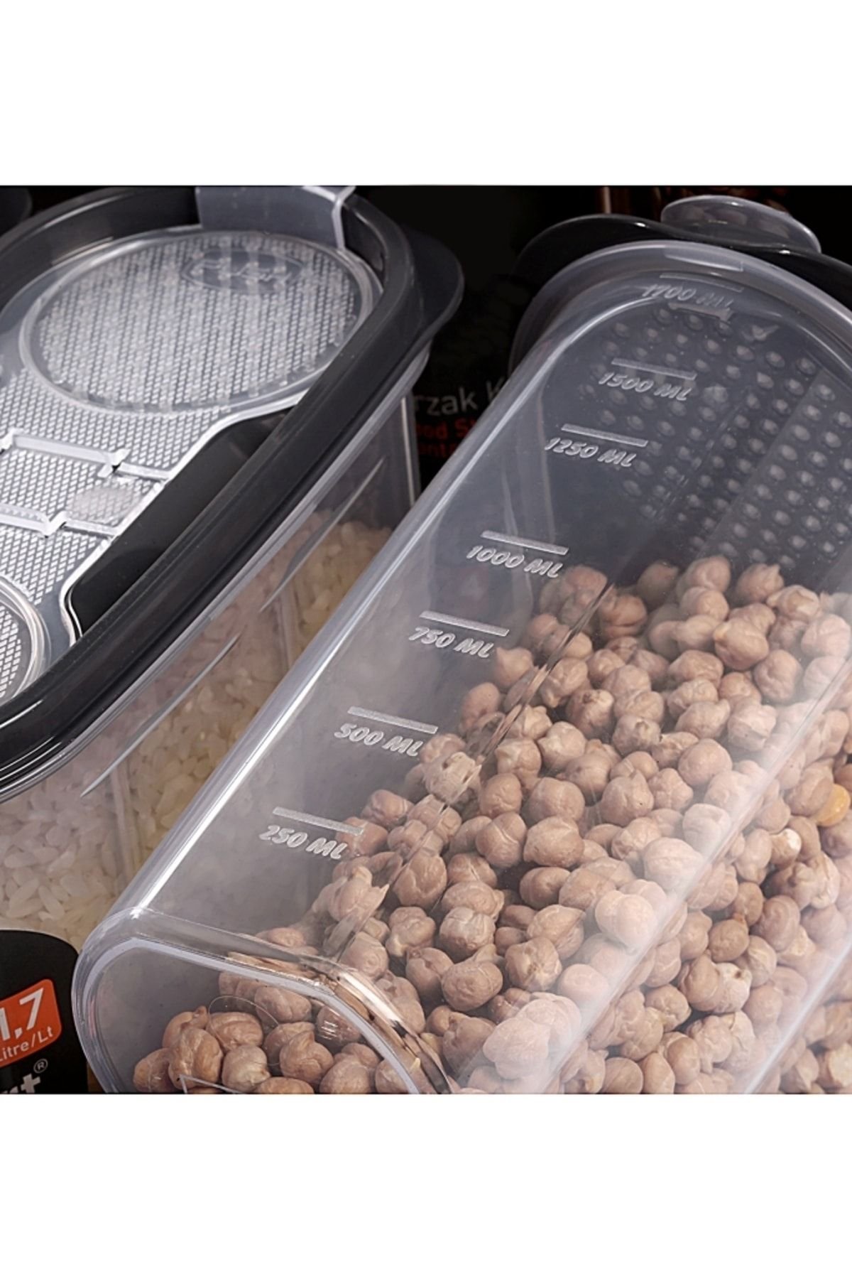 6lı Sızdırmaz Kapaklı Erzak Saklama Kabı 2 X ( 1200 Ml, 1700 Ml, 2400 Ml ) Kmmsk-01-kavanoz