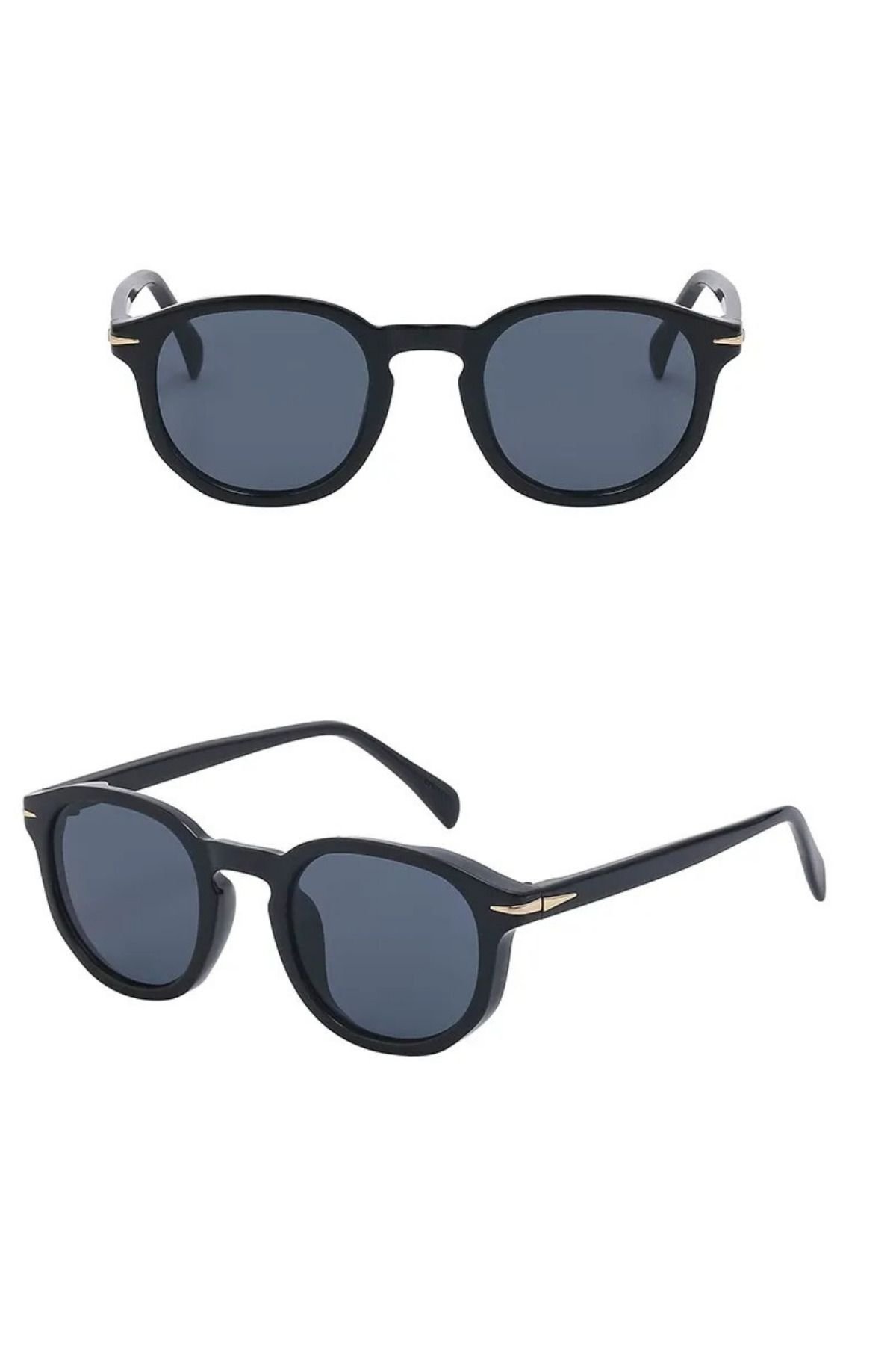 Beqa Yuvarlak Anahtar Model Gold Metal Detaylı Kadın Güneş Gözlüğü