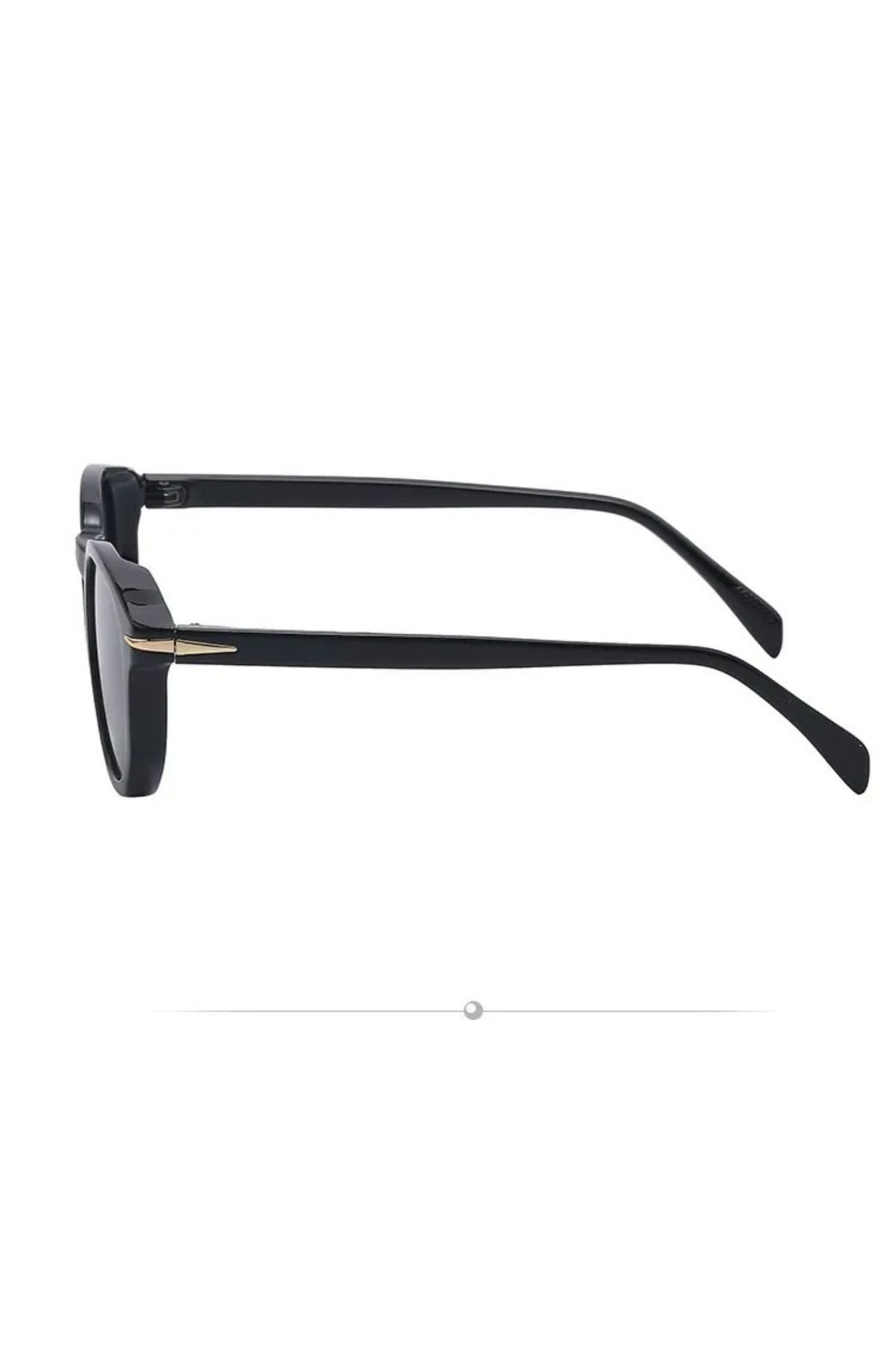 Beqa Yuvarlak Anahtar Model Gold Metal Detaylı Erkek Güneş Gözlüğü