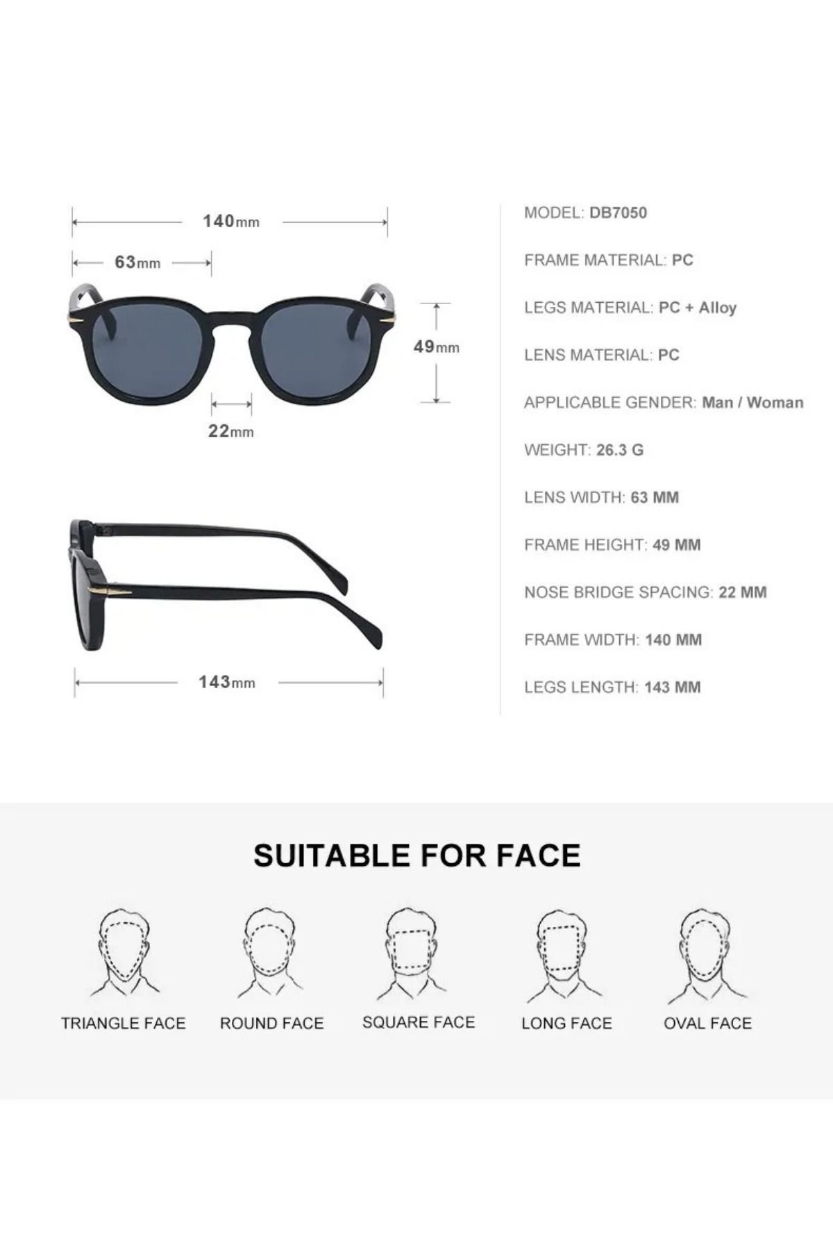 Beqa Yuvarlak Anahtar Model Gold Metal Detaylı Kadın Güneş Gözlüğü