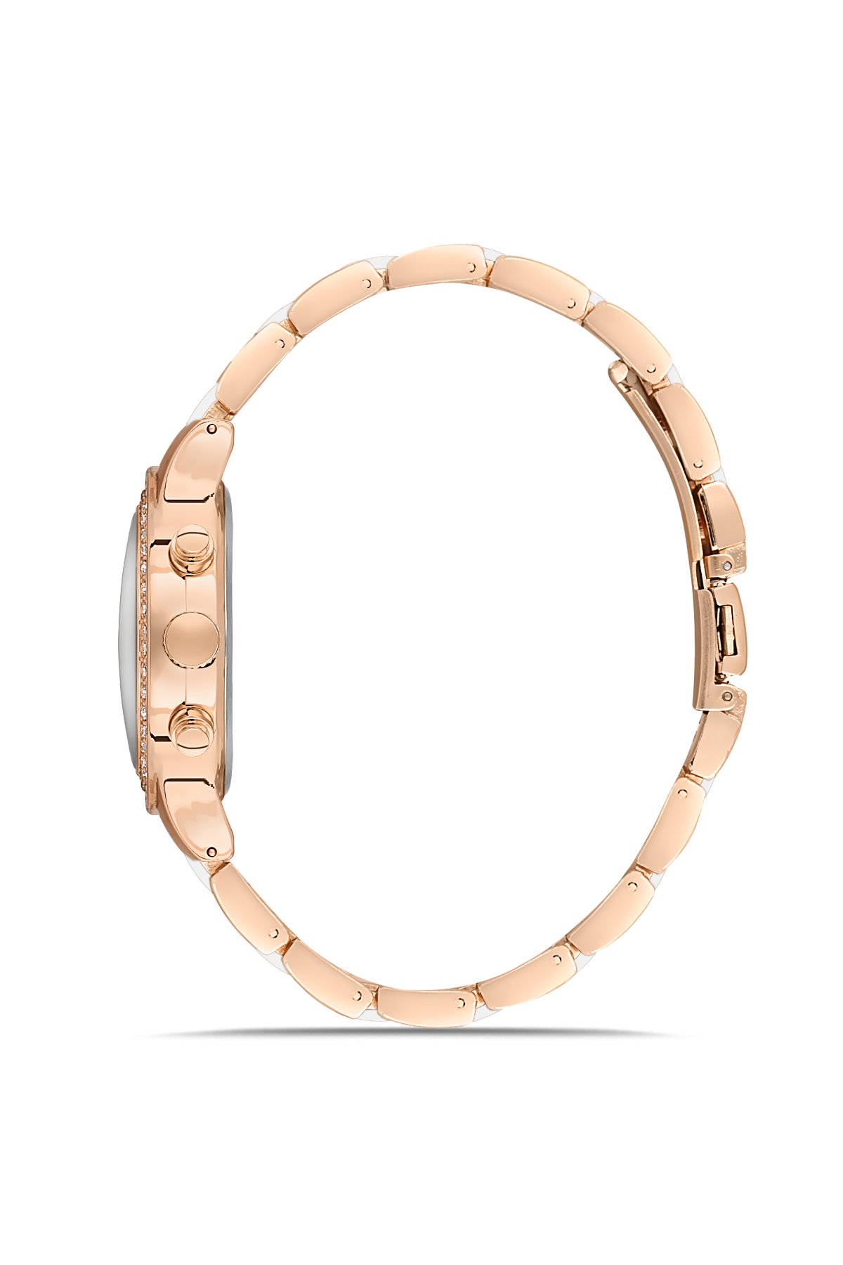 Beyaz Taşlı Dekoratif Kadran Şık Kadın Kol Saati