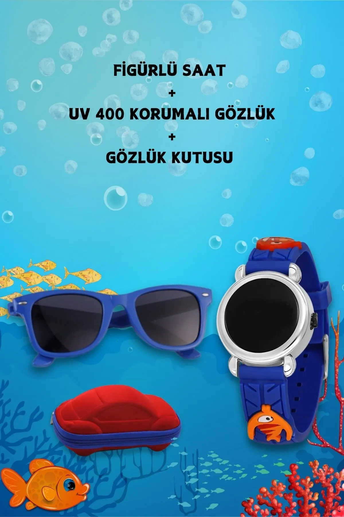 Figürlü Dijital Led Çocuk Saati Dokunmatik Ekranlı Su Geçirmez