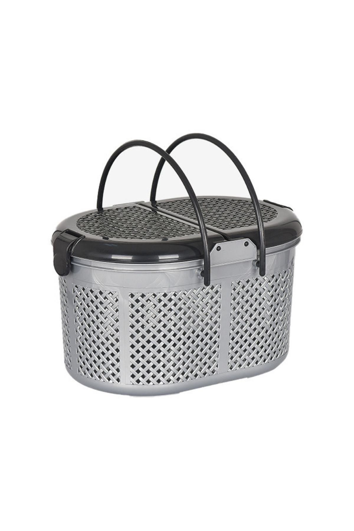 Home 32 Parça Piknik Seti Sepet Çantalı Bardak, Çatal, Kaşık,bıçak,tabak Seti 32 Piece Picnic Set