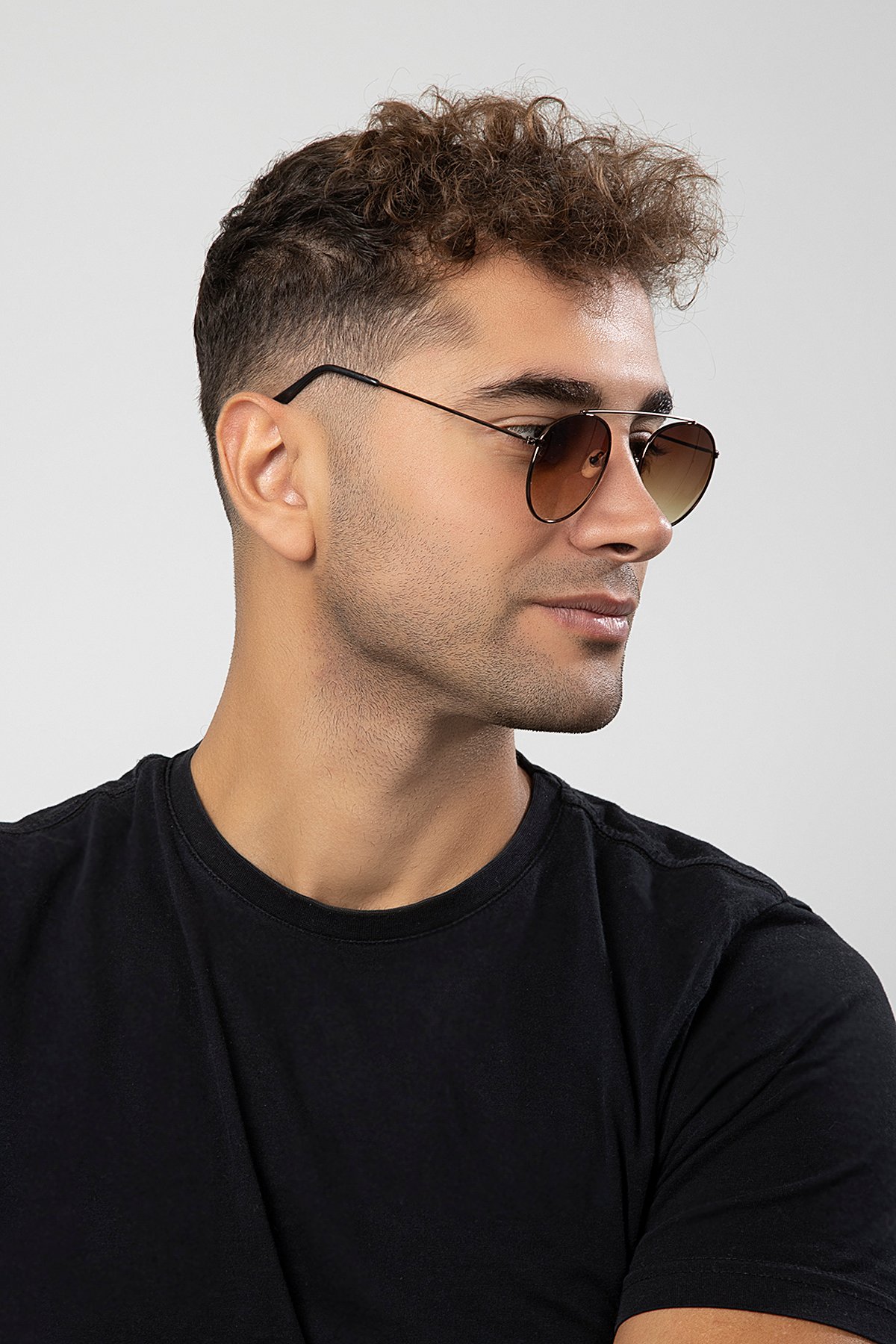 Köprülü Yuvarlak Kasa Metal Erkek Güneş Gözlüğü