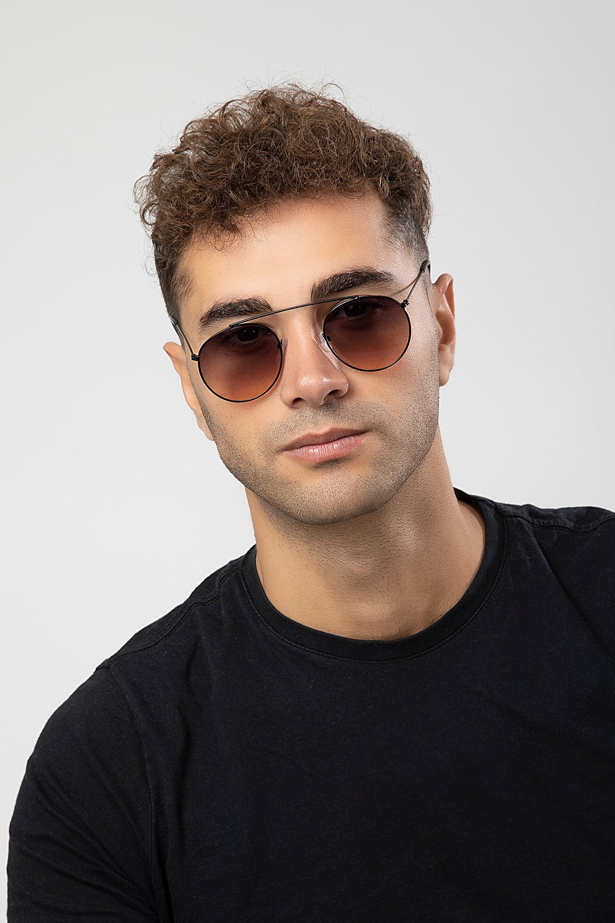 Köprülü Yuvarlak Kasa Metal Erkek Güneş Gözlüğü