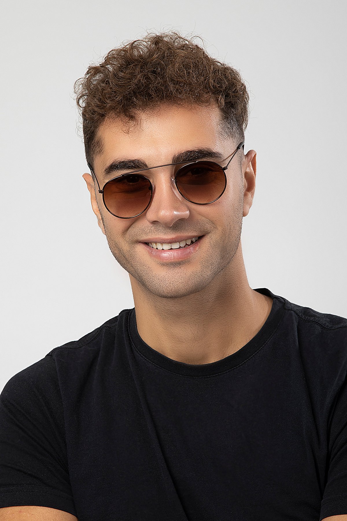 Köprülü Yuvarlak Kasa Metal Erkek Güneş Gözlüğü