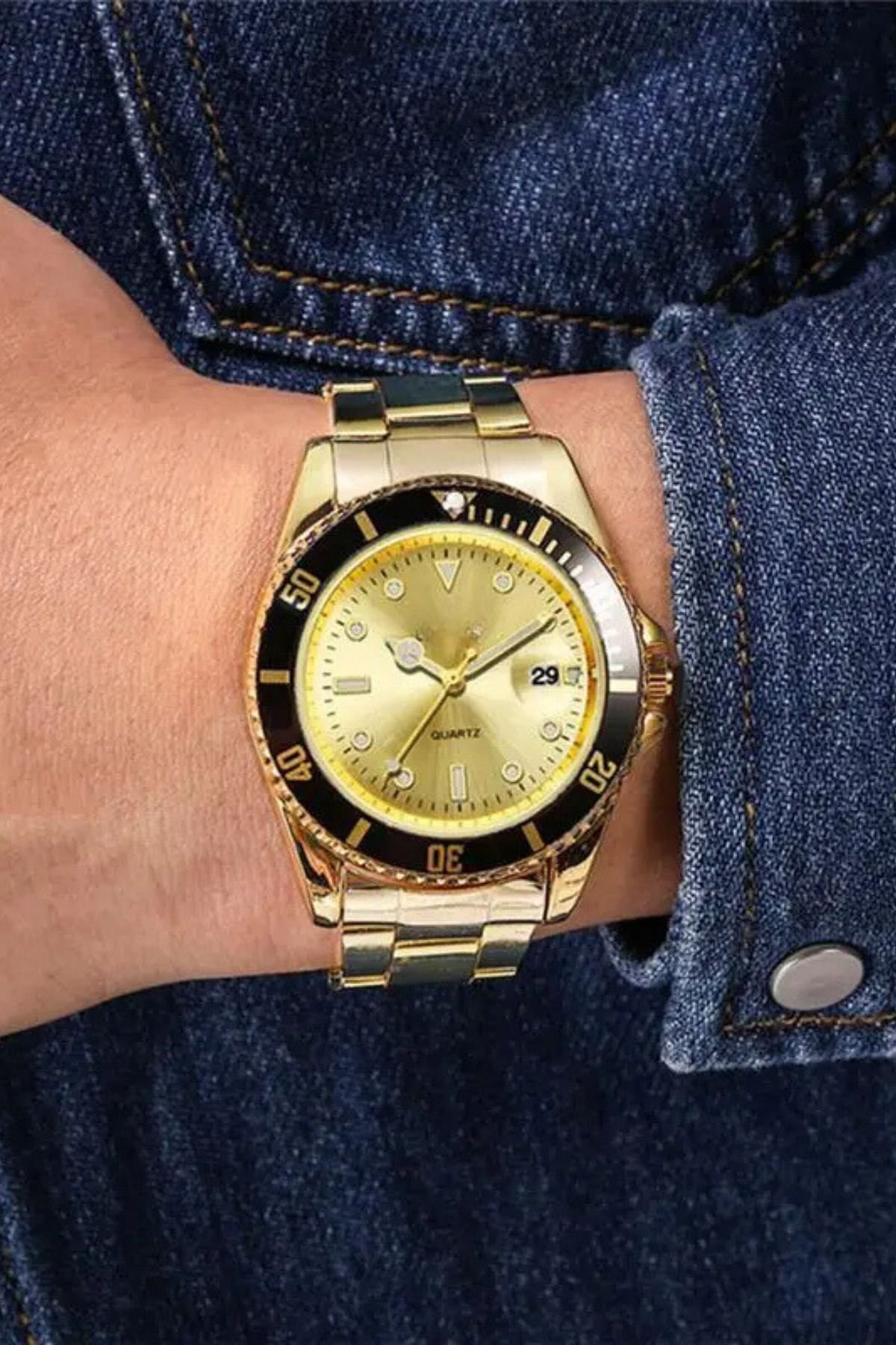 Lüks Takvim Göstergeli Şık Unisex Kol saati