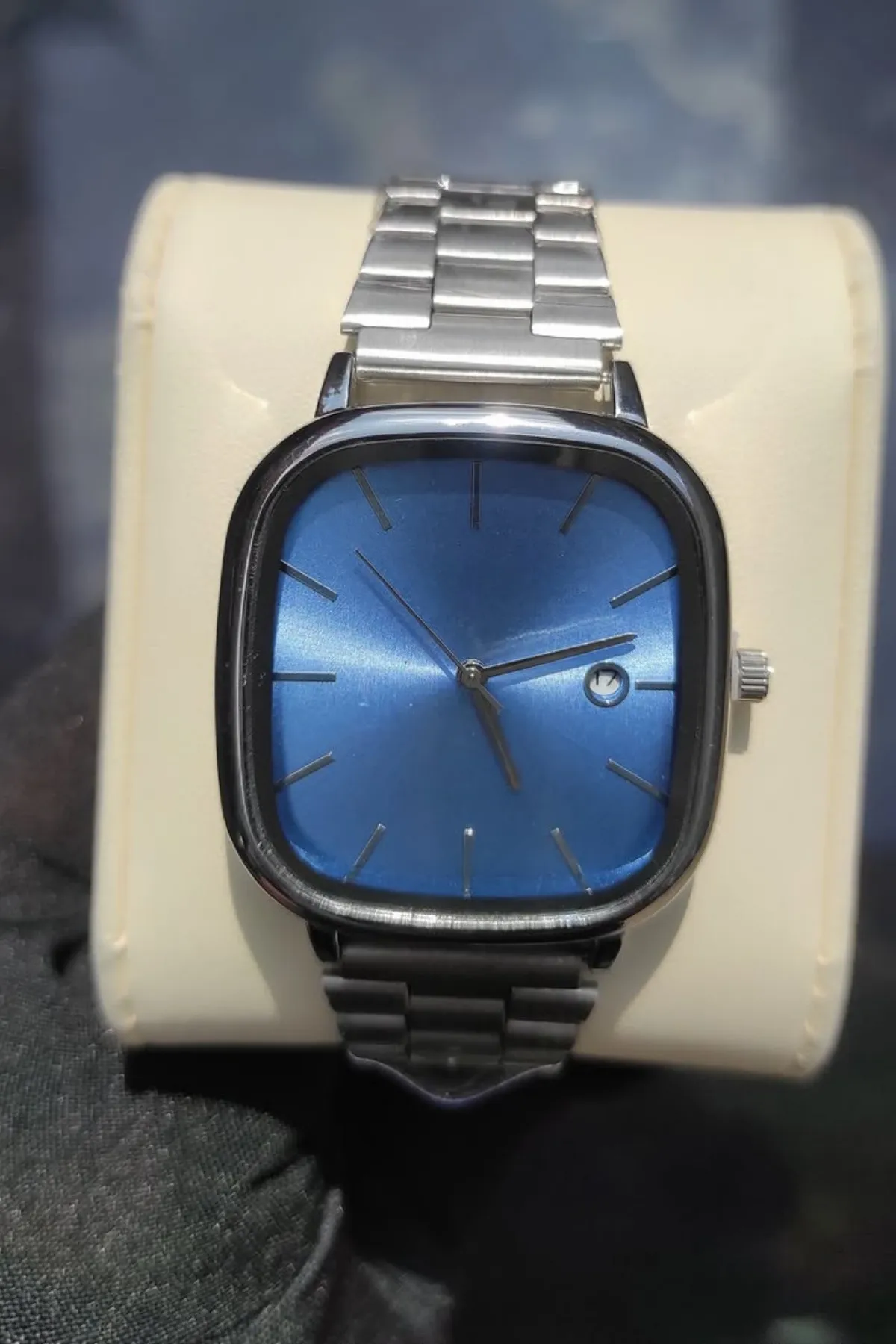 Mavi Kadranlı Takvimli Erkek Kol Saati