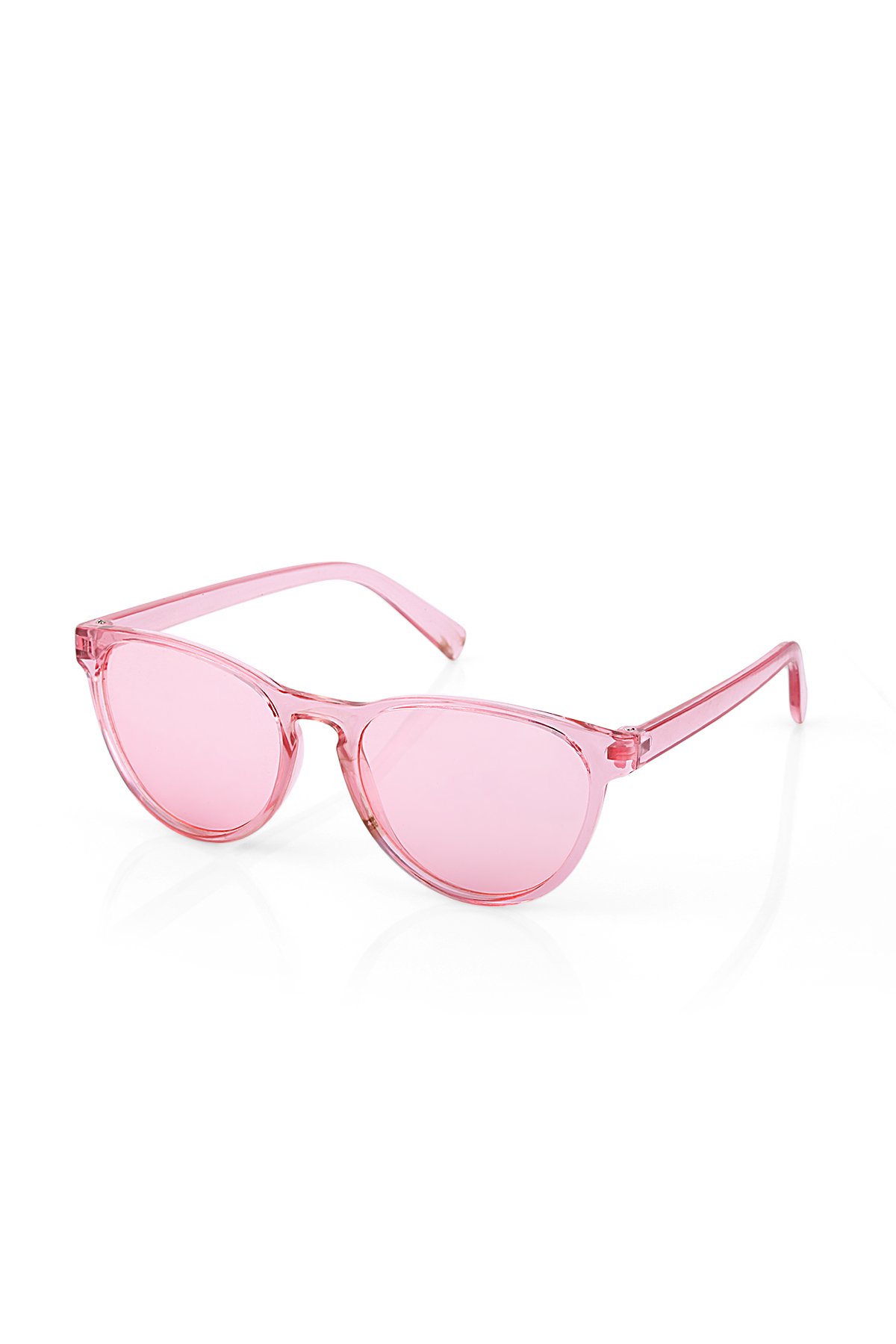 Pembe Yuvarlak Kemik Retro Unisex  Güneş Gözlüğü PL22KG007R006