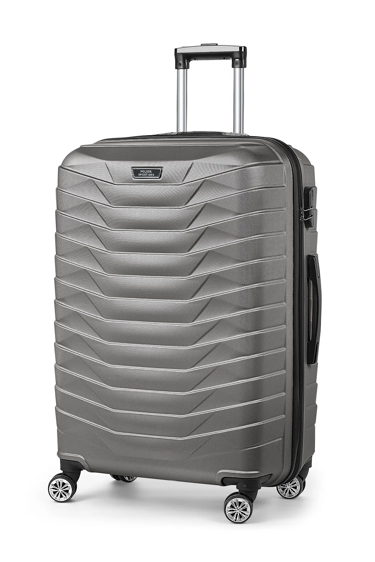 POLO55  %100 ABS 3'lü Valiz Seti Koyu Gri