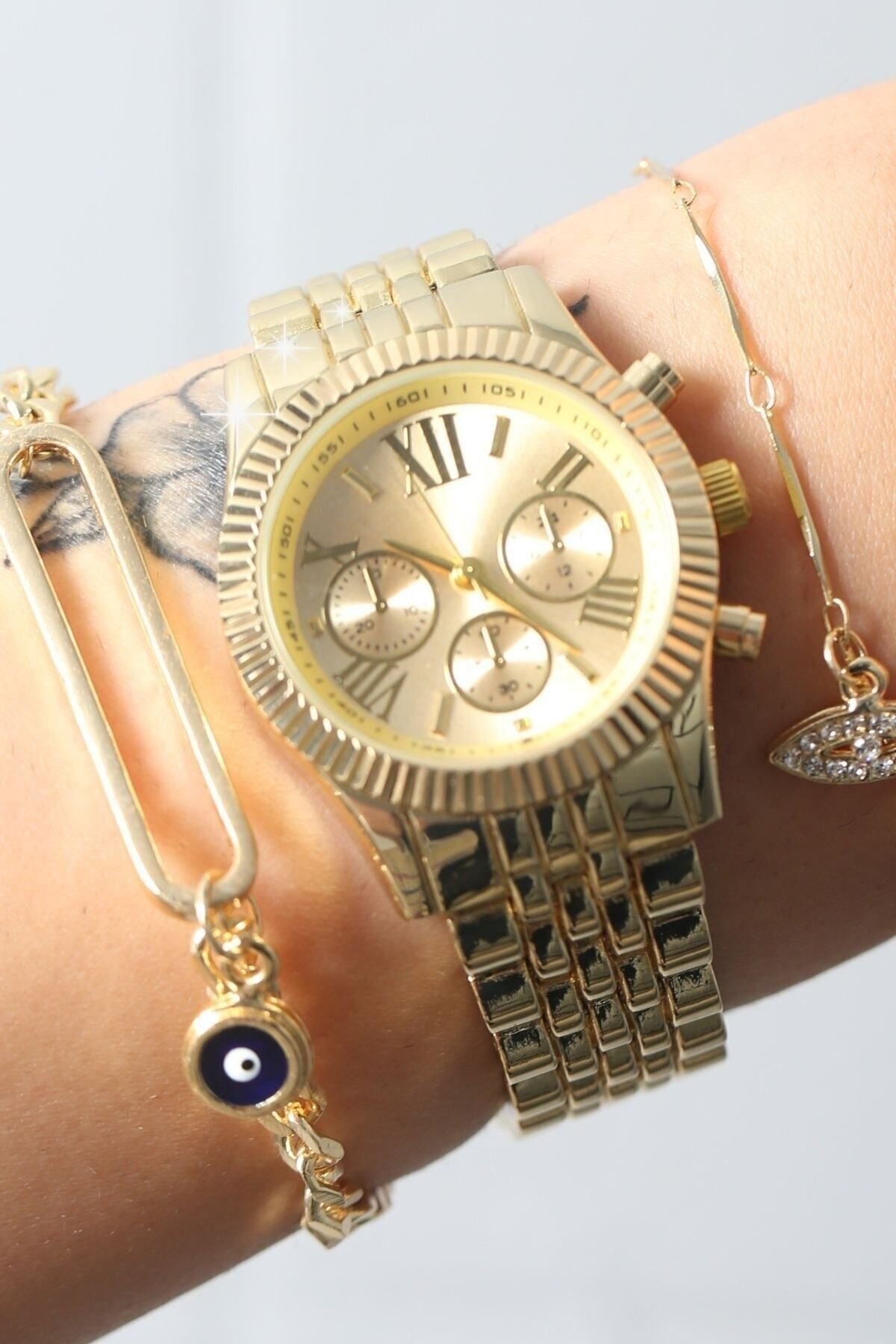 Polo55 Dekoratif Göstergeli Metal Kordon Kadın Kol Saati