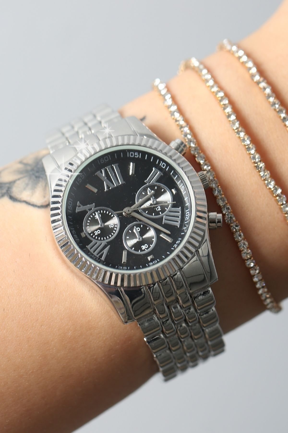 Polo55 Dekoratif Göstergeli Metal Kordon Kadın Kol Saati