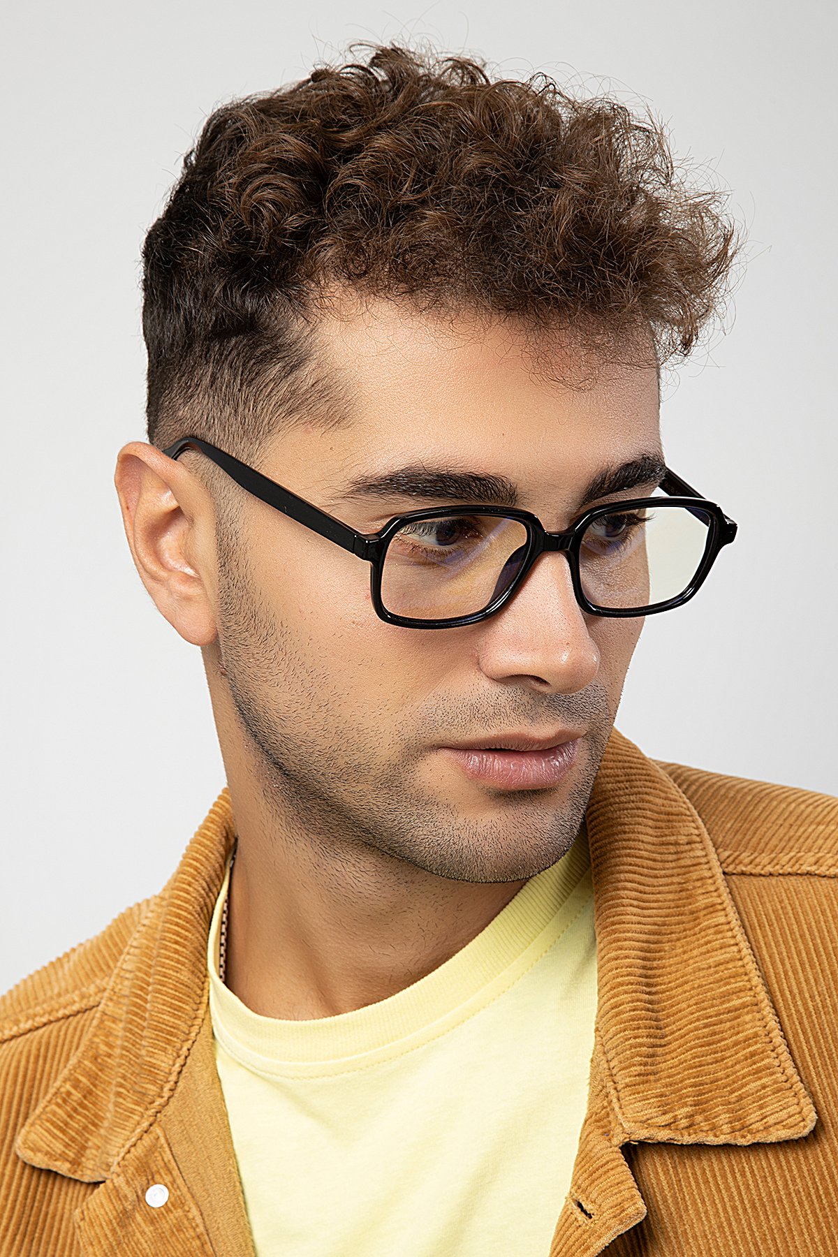 POLO55 Dikdörtgen Model Erkek B-Block Mavi Işık Korumalı Gözlük