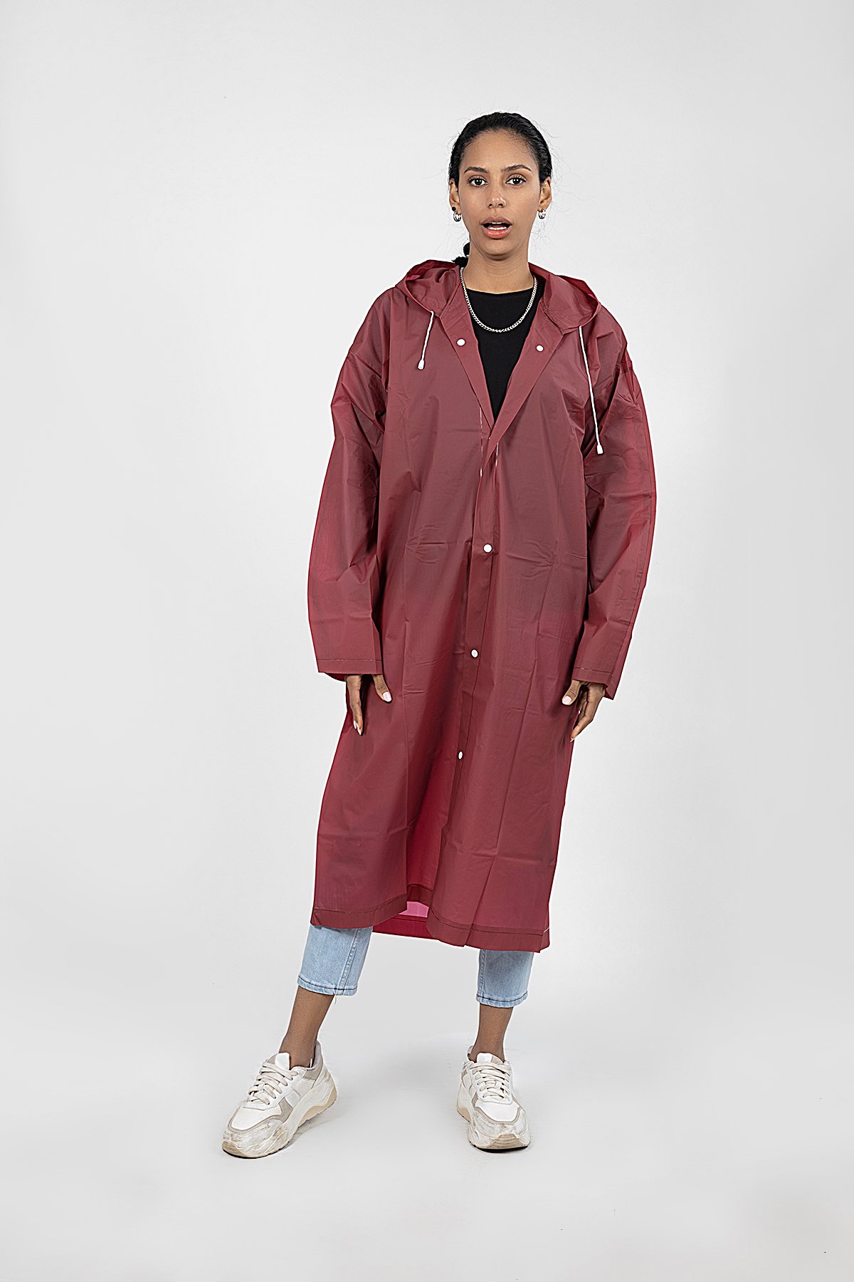POLO55  Kapüşonlu Çıtçıtlı Yağmurluk ve Rüzgarlık