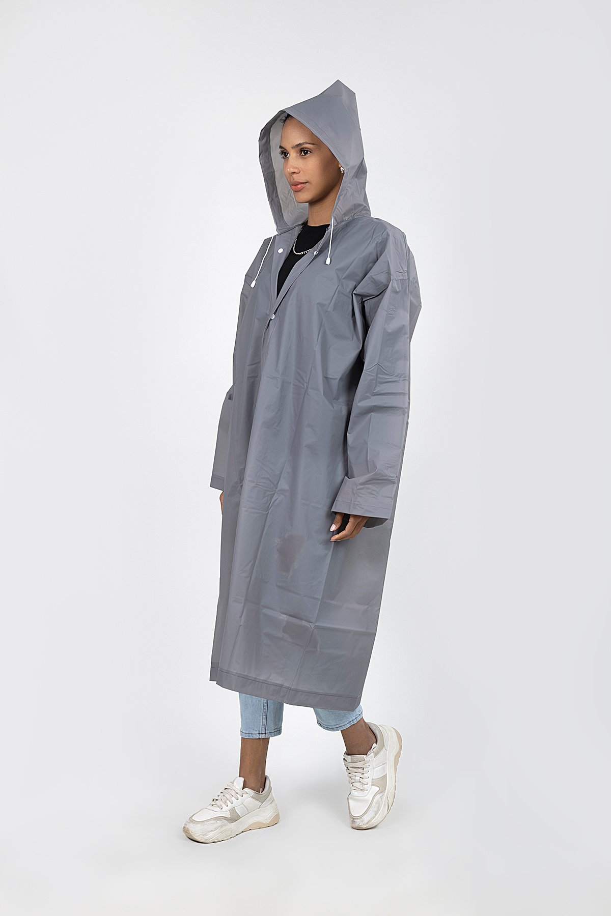 POLO55  Kapüşonlu Çıtçıtlı Yağmurluk ve Rüzgarlık