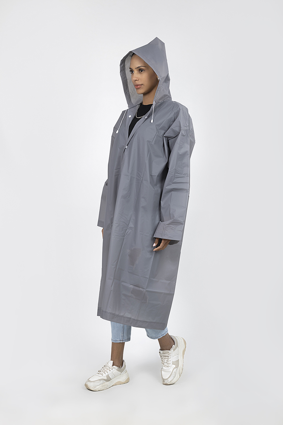 POLO55  Kapüşonlu Çıtçıtlı Yağmurluk ve Rüzgarlık