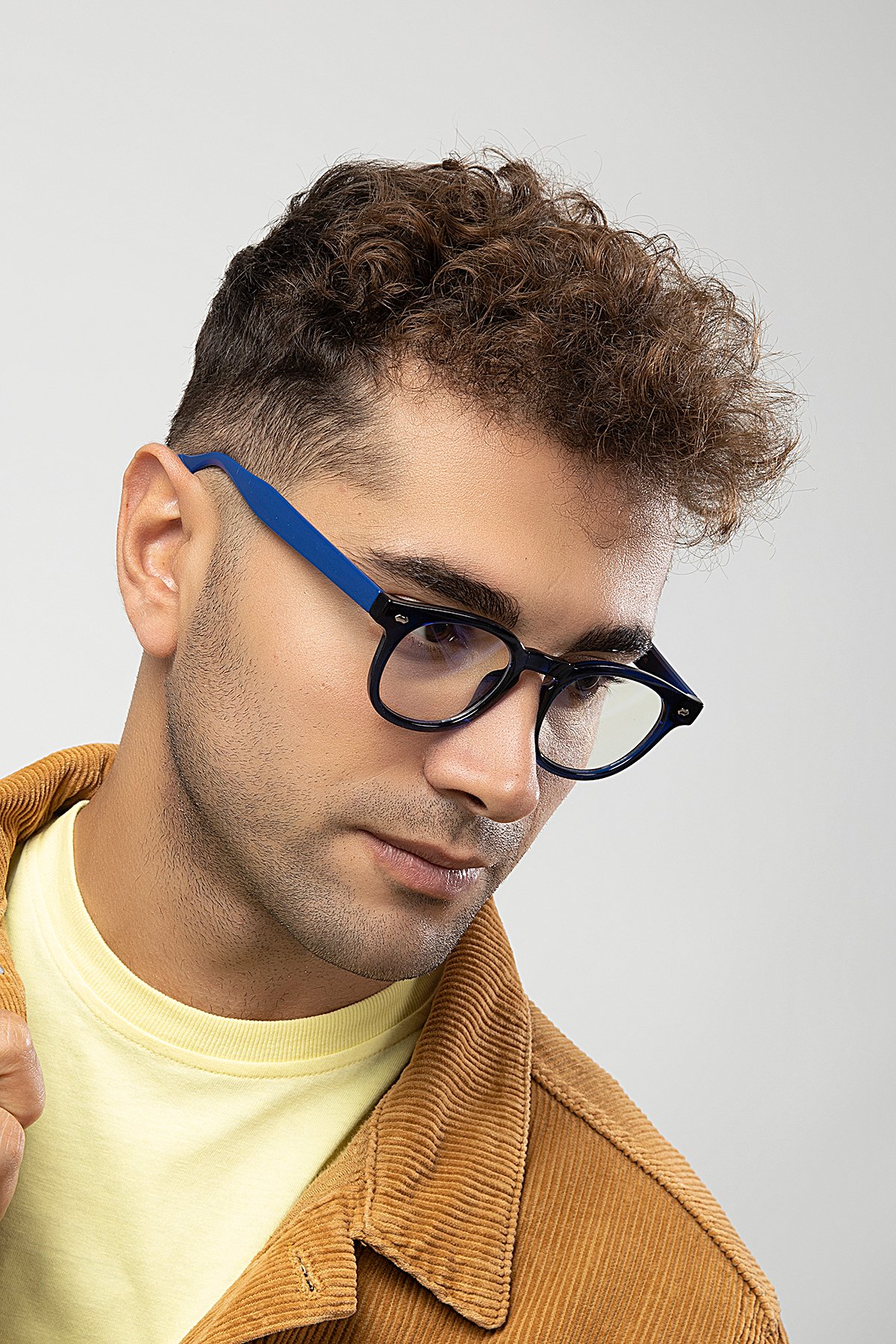 POLO55 Kare Anahtar Model Erkek B-Block Mavi Işık Korumalı Gözlük