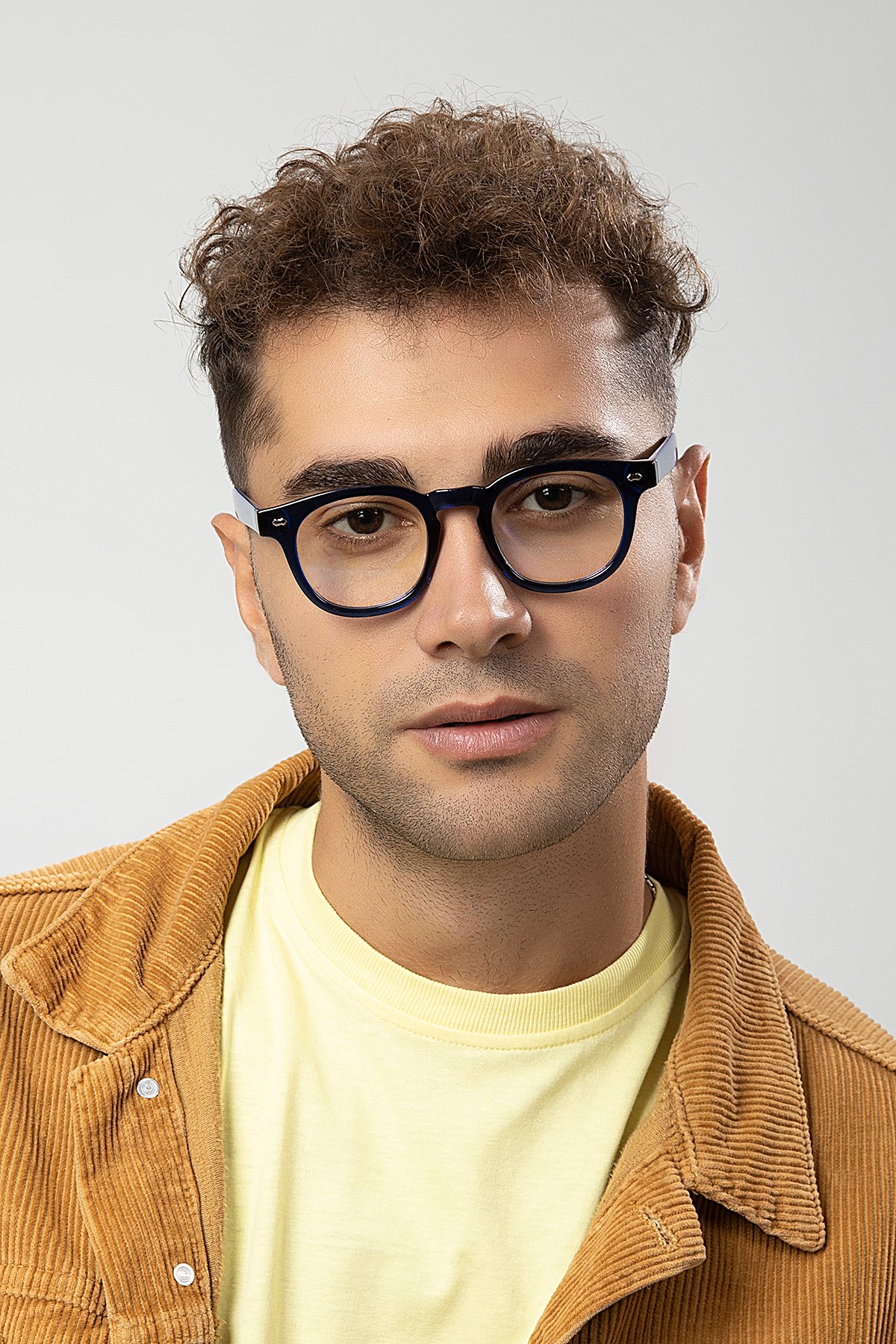 POLO55 Kare Anahtar Model Erkek B-Block Mavi Işık Korumalı Gözlük