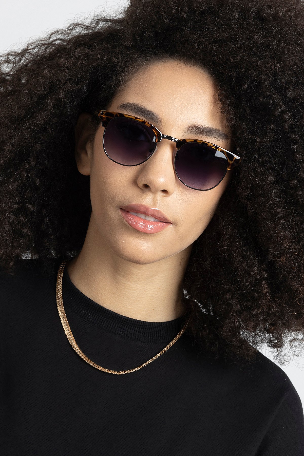 POLO55 Leopar  Clubmaster Kadın Güneş Gözlüğü