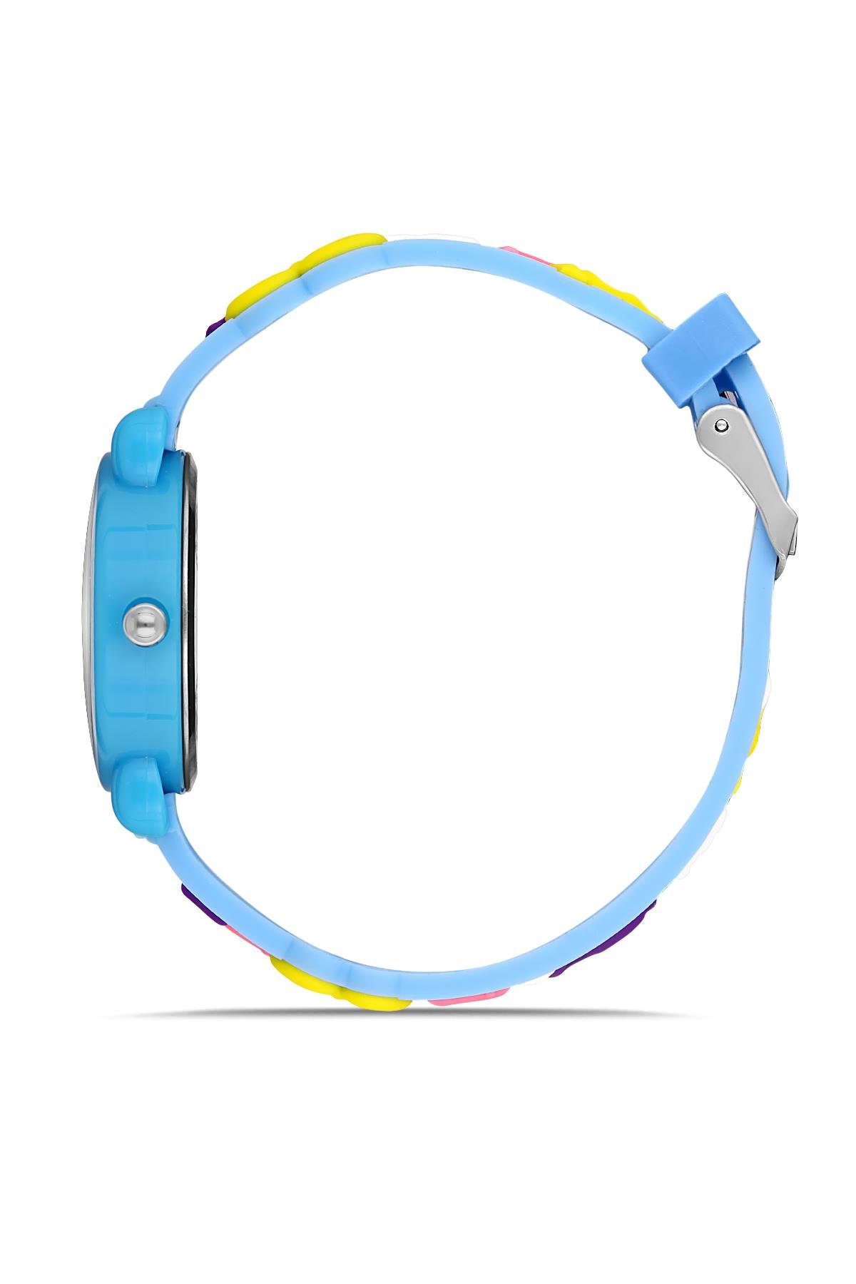 Polo55 Mavi Renkli Figürlü Kordon Analog Çocuk Kol Saati