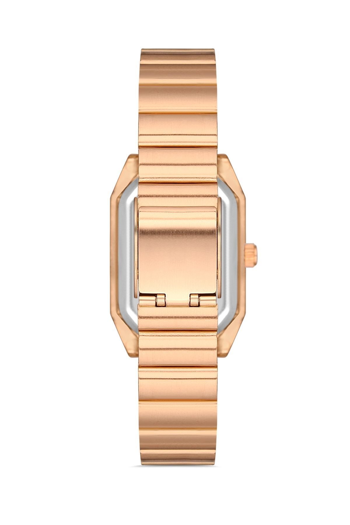 POLO55 Minimal Dikdörtgen Ayarlanabilir Kordon Rose Renk Kadın Kol Saati