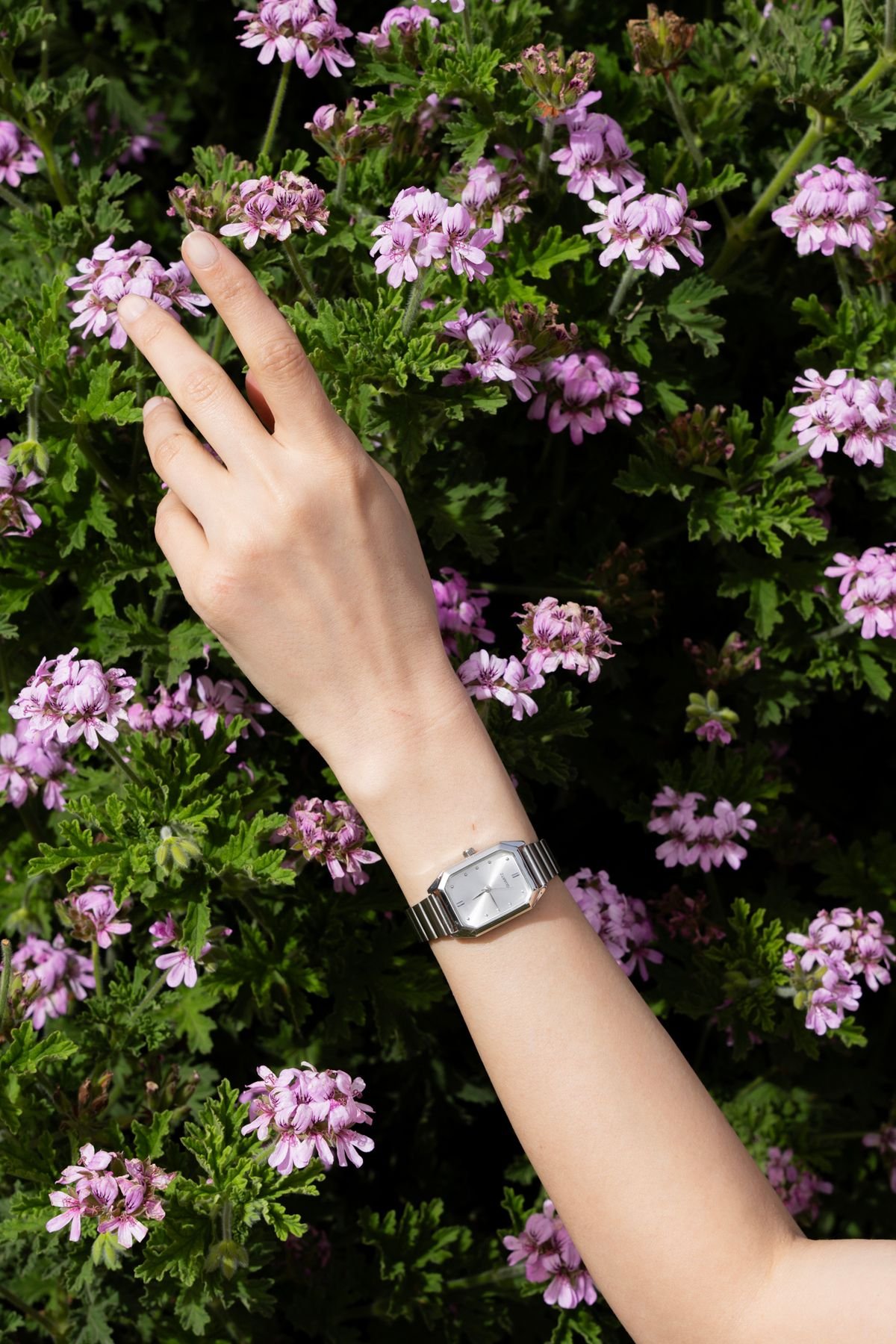 POLO55 Minimal Dikdörtgen Ayarlanabilir Kordon Gümüş Renk Kadın Kol Saati