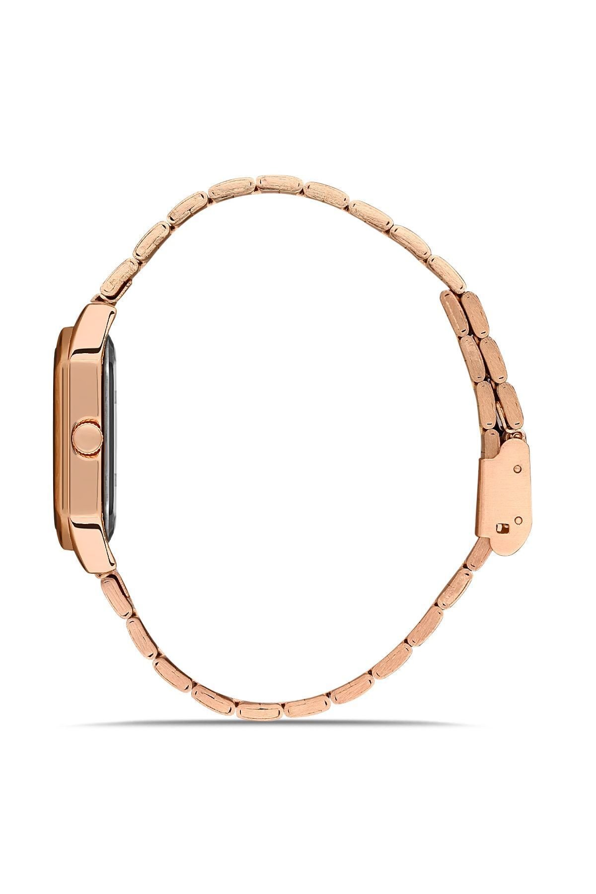 POLO55 Minimal Dikdörtgen Ayarlanabilir Kordon Rose Renk Kadın Kol Saati