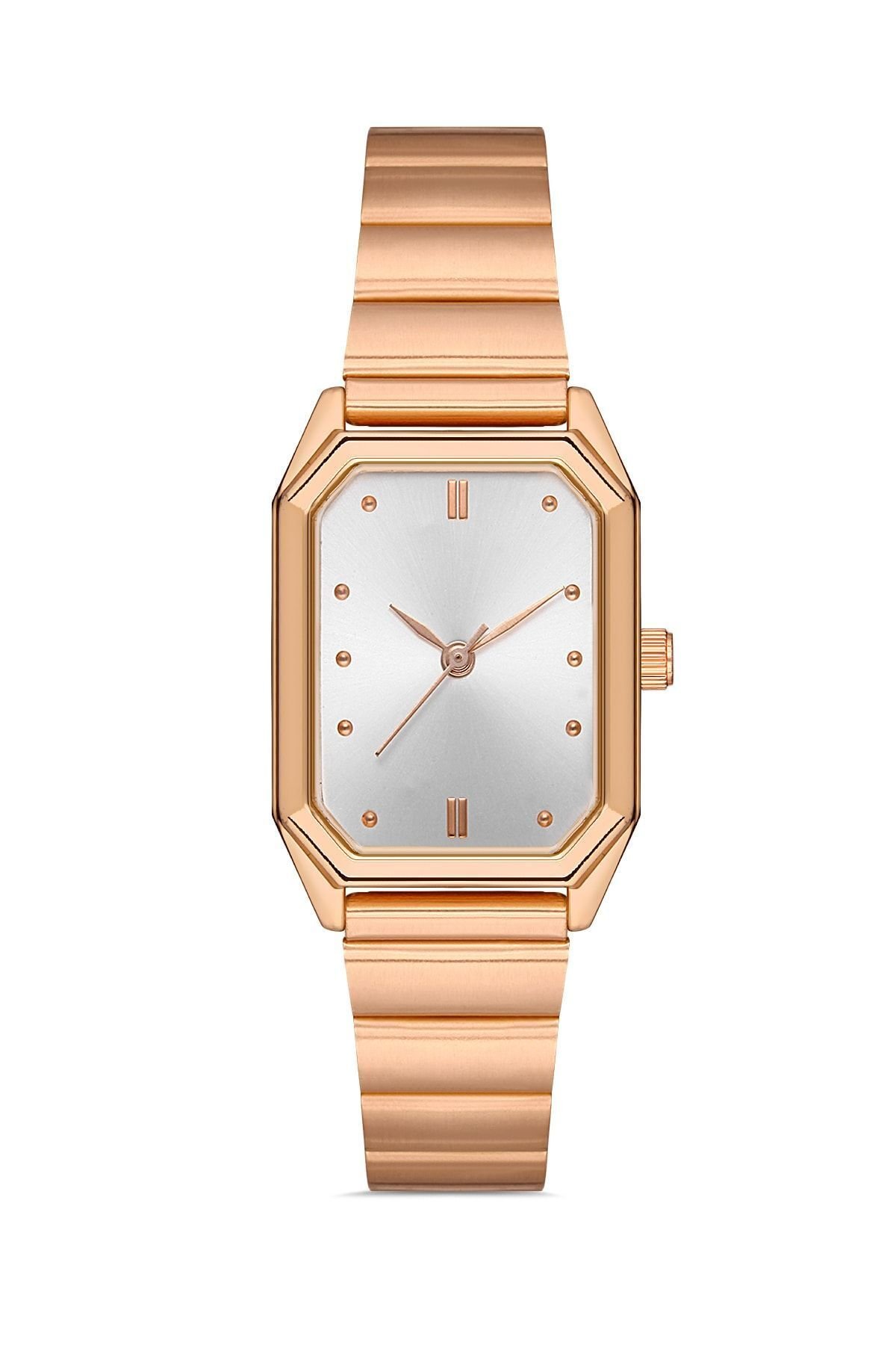 POLO55 Minimal Dikdörtgen Ayarlanabilir Kordon Rose Renk Kadın Kol Saati