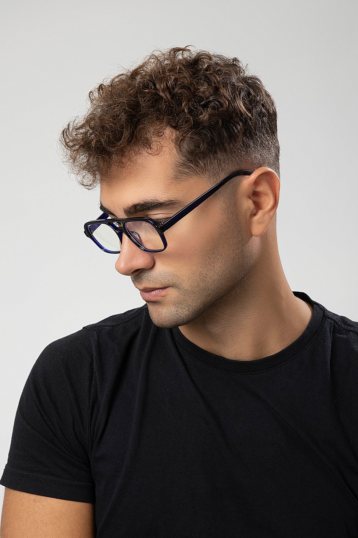 POLO55 Mod Pilot Midi Model Erkek B-Block Mavi Işık Korumalı Gözlük