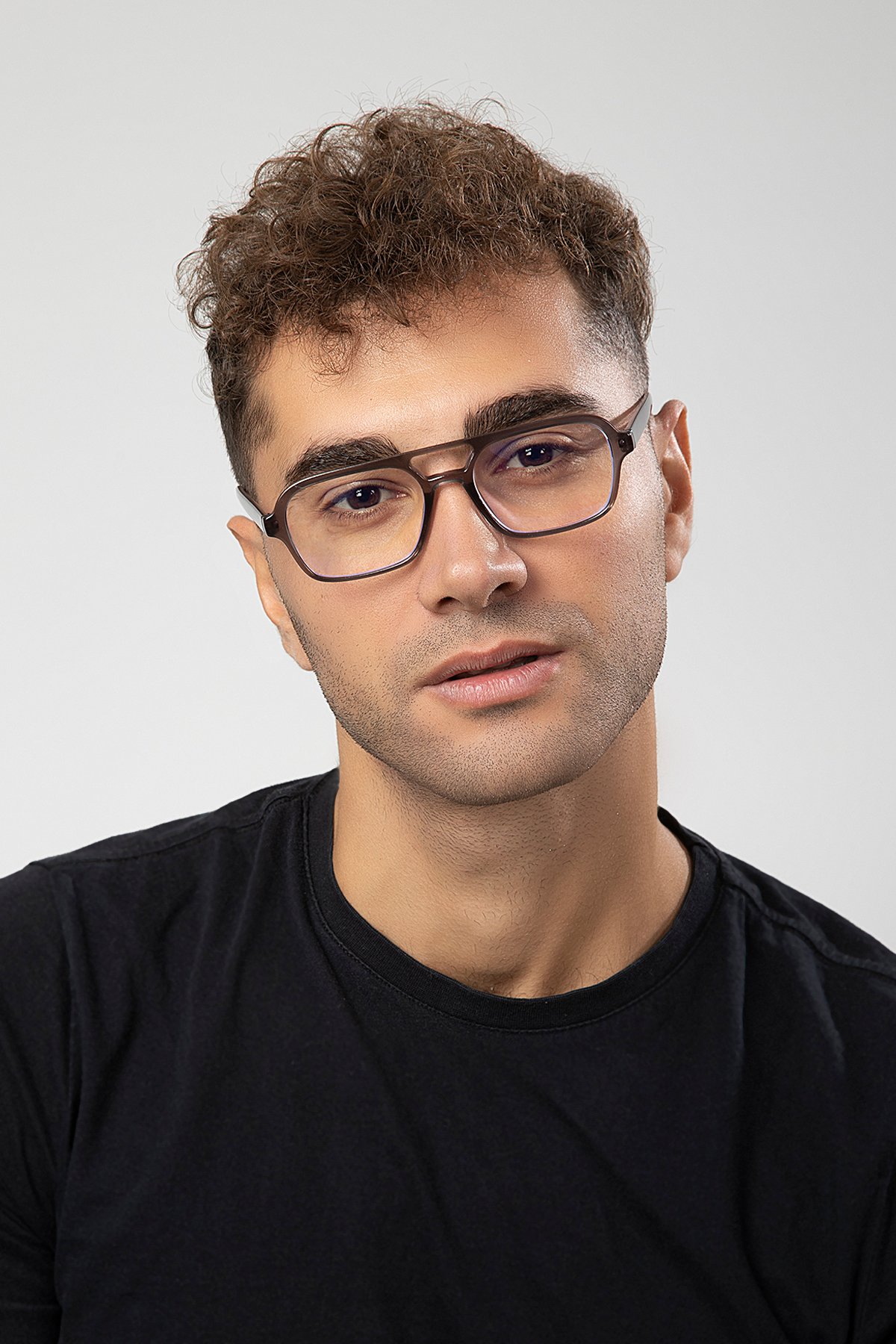 POLO55 Mod Pilot Midi Model Erkek B-Block Mavi Işık Korumalı Gözlük