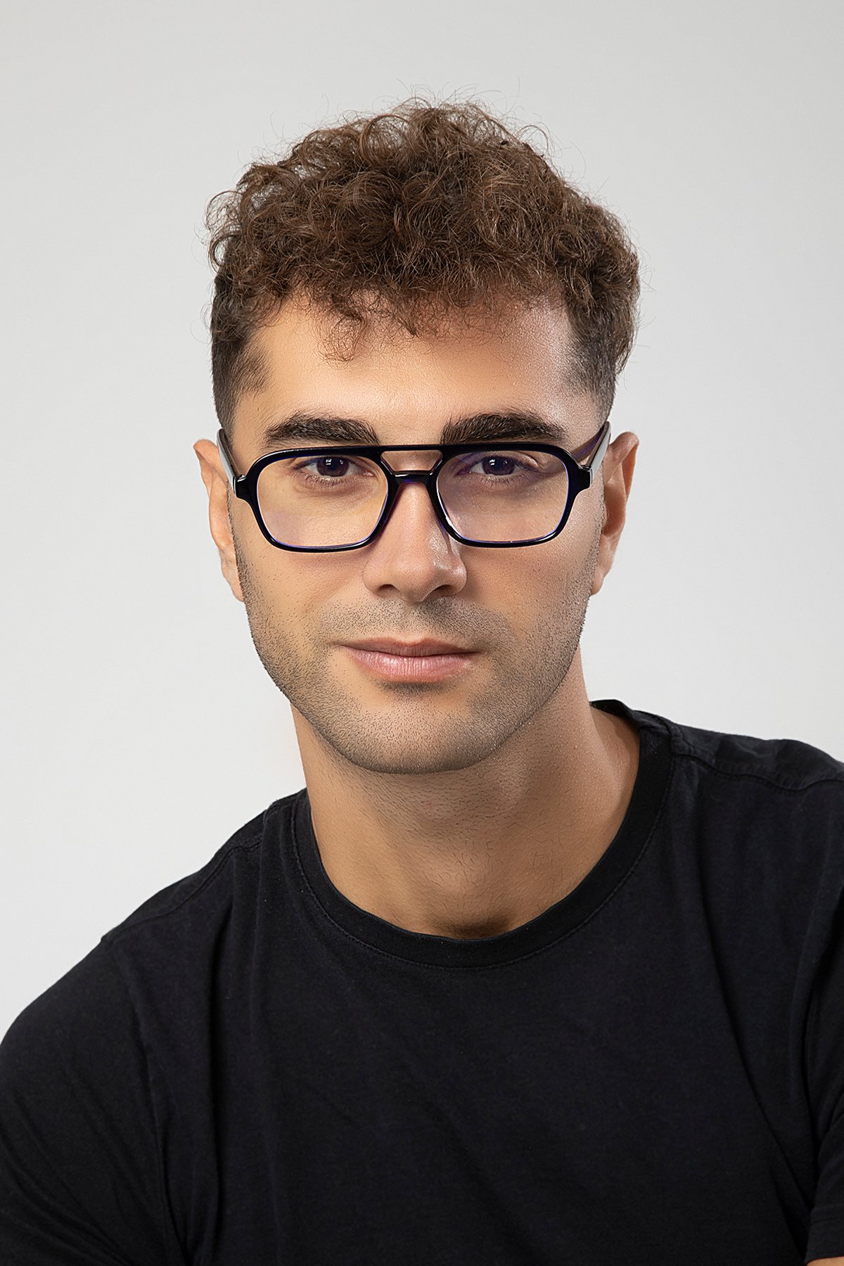 POLO55 Mod Pilot Midi Model Erkek B-Block Mavi Işık Korumalı Gözlük