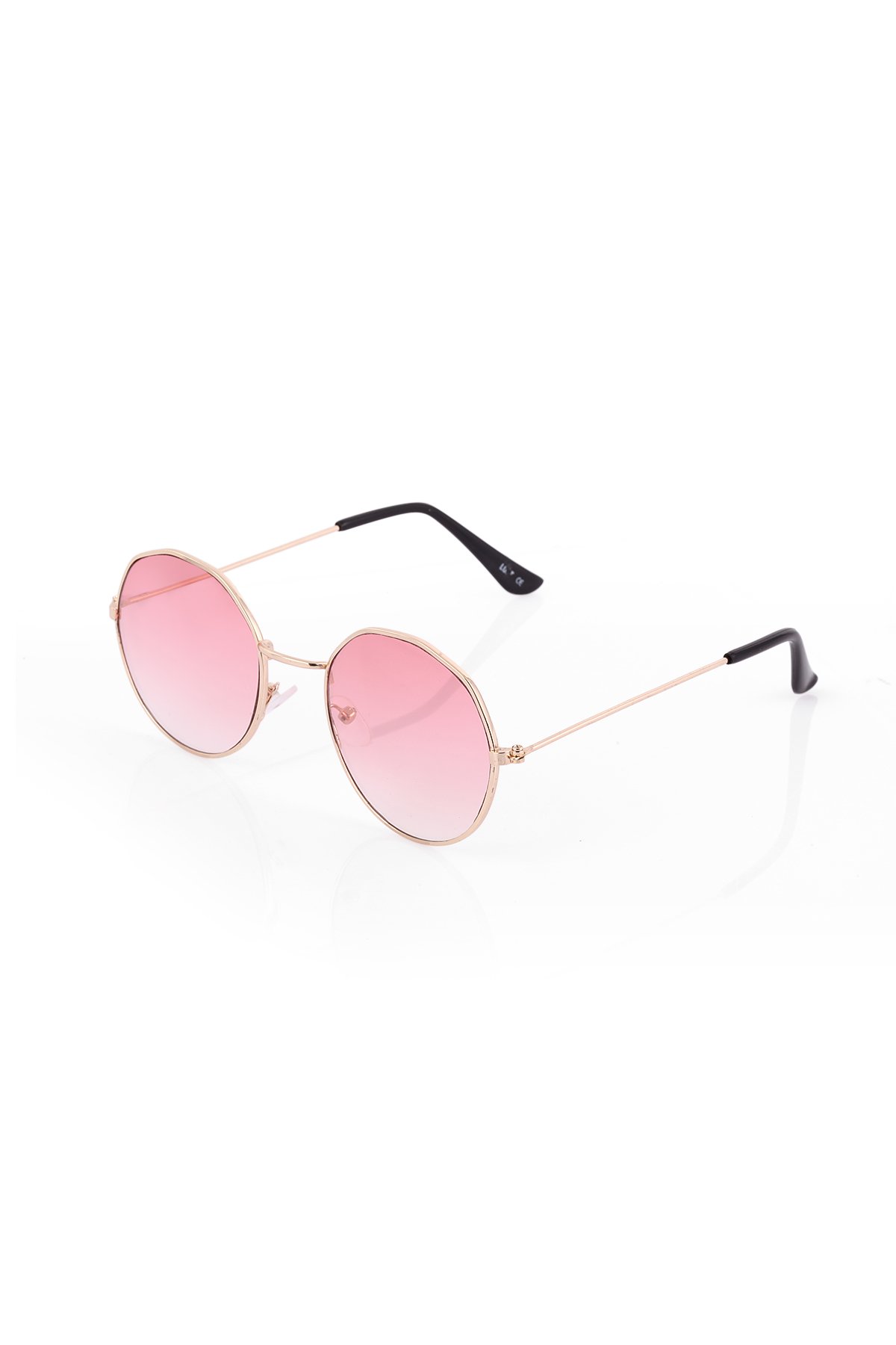 POLO55 Pembe Round Metal Yuvarlak Kadın Güneş Gözlüğü