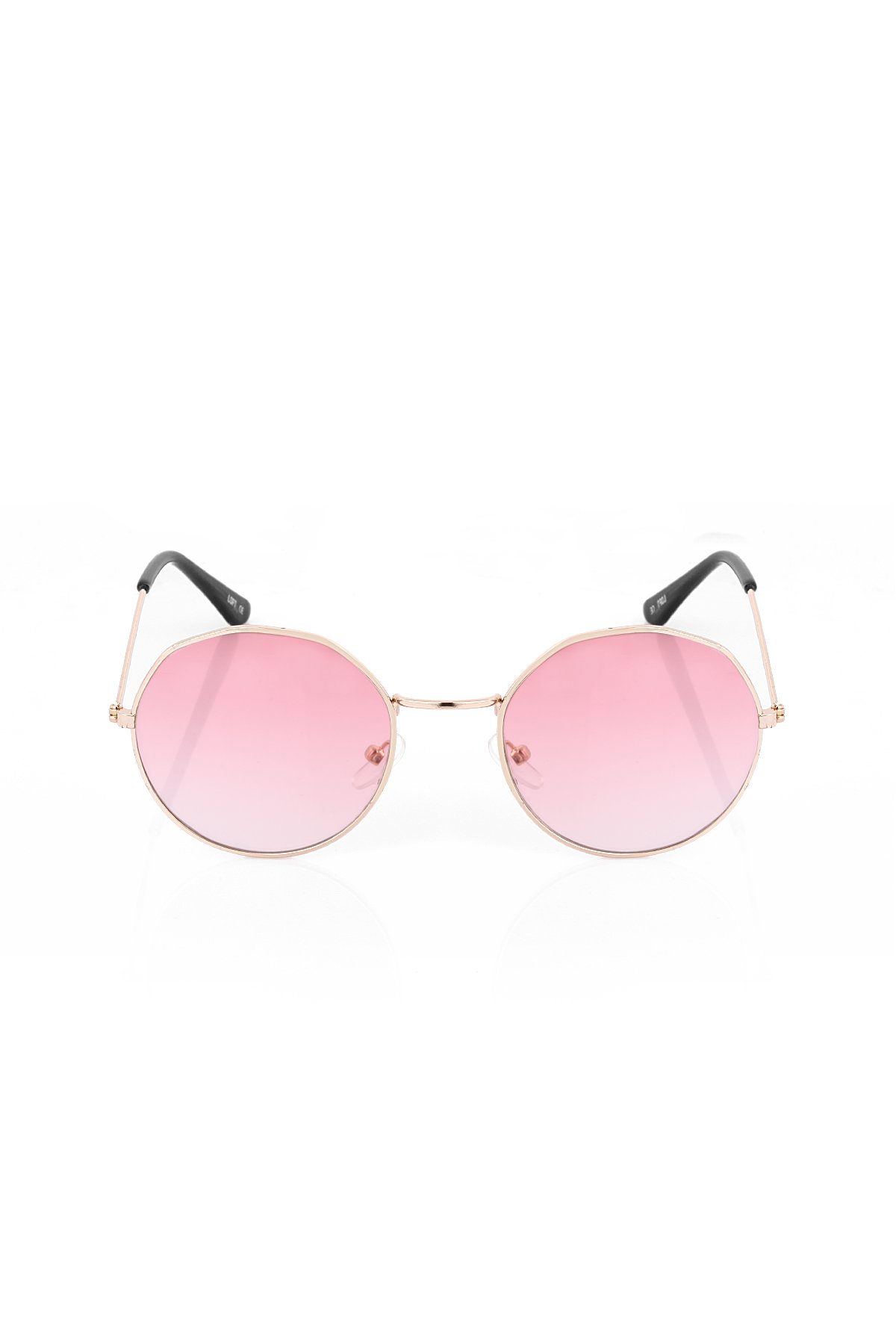 POLO55 Pembe Round Metal Yuvarlak Kadın Güneş Gözlüğü