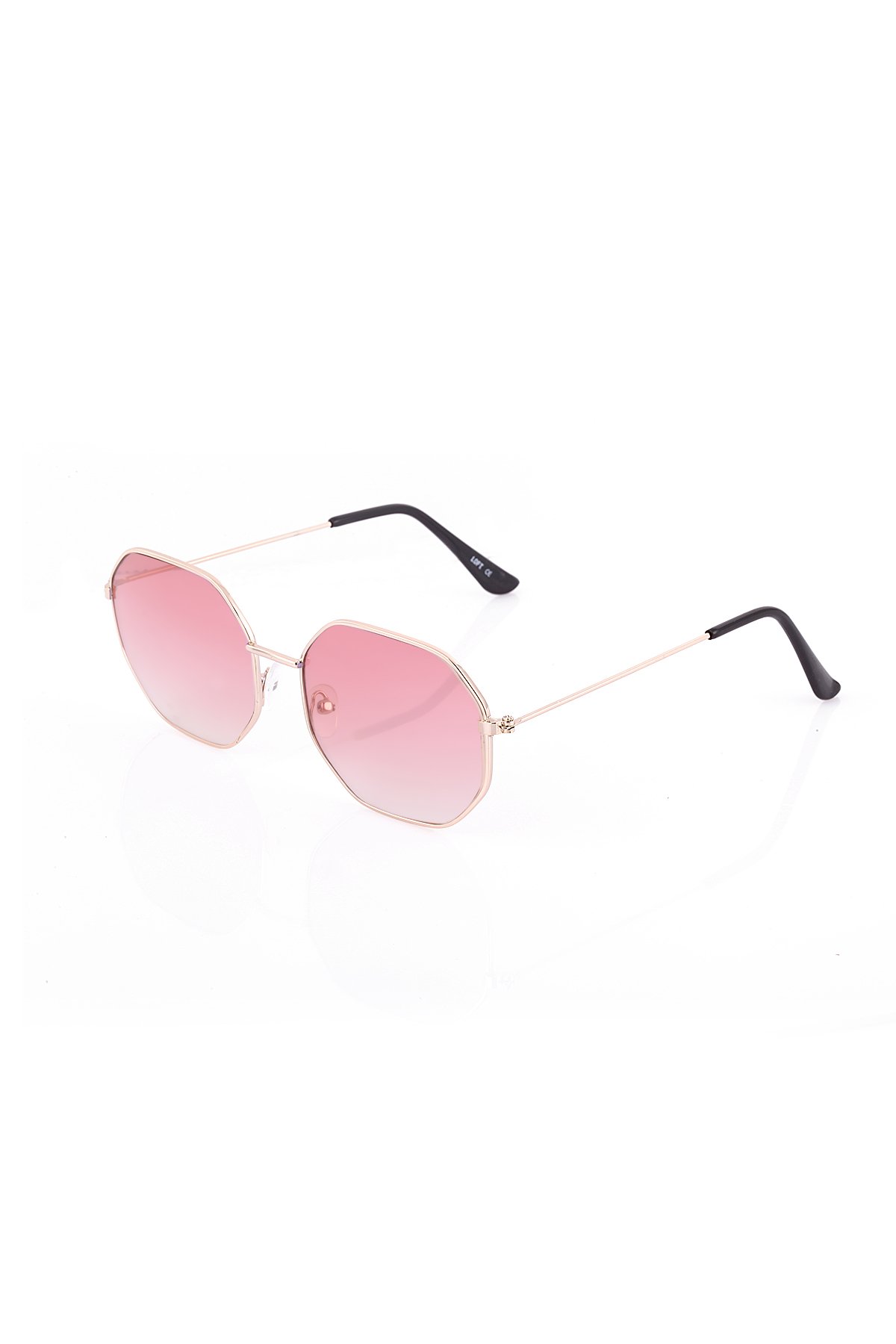POLO55 Pembe Sekizgen Camlı Kadın Güneş Gözlüğü