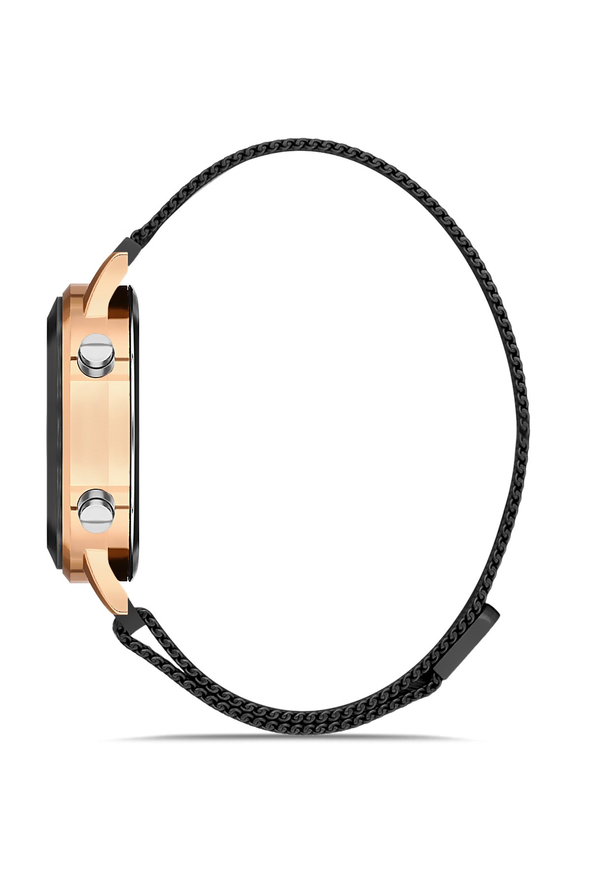 POLO55 Rose-Gold Dijital Hasır Kordon Erkek Kol Saati