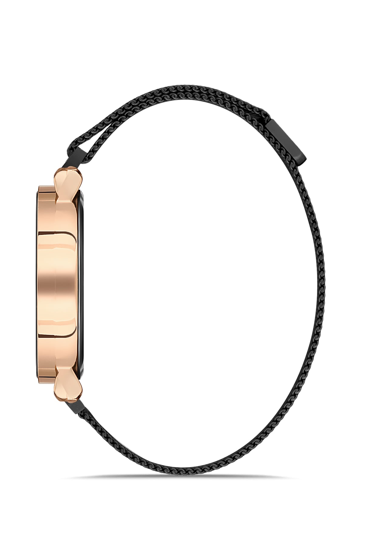 POLO55 Rose-Gold Dokunmatik Dijital Hasır Kordon Erkek Kol Saati