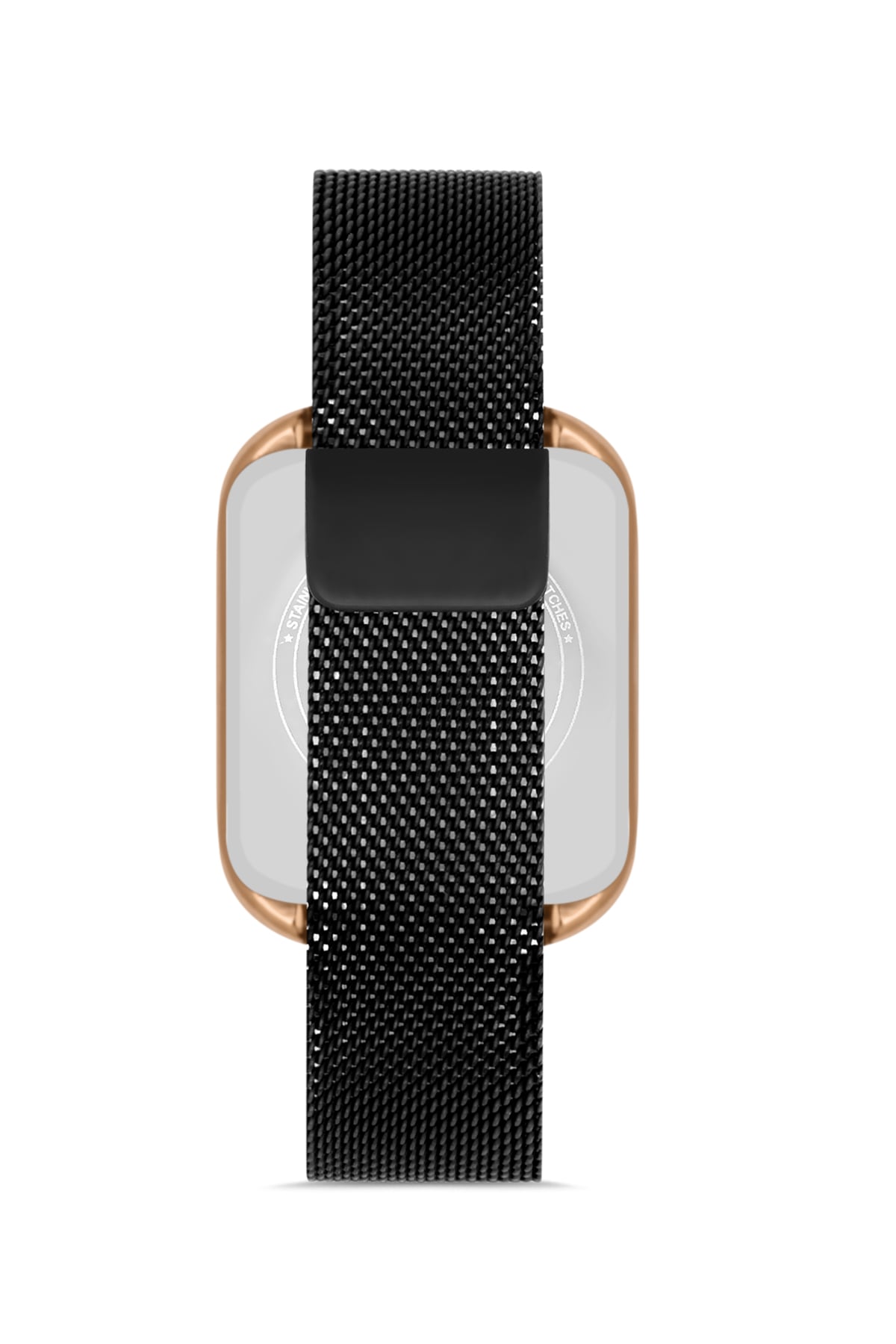 POLO55 Rose-Gold Kare Dokunmatik Hasır Kordon Erkek Kol Saati