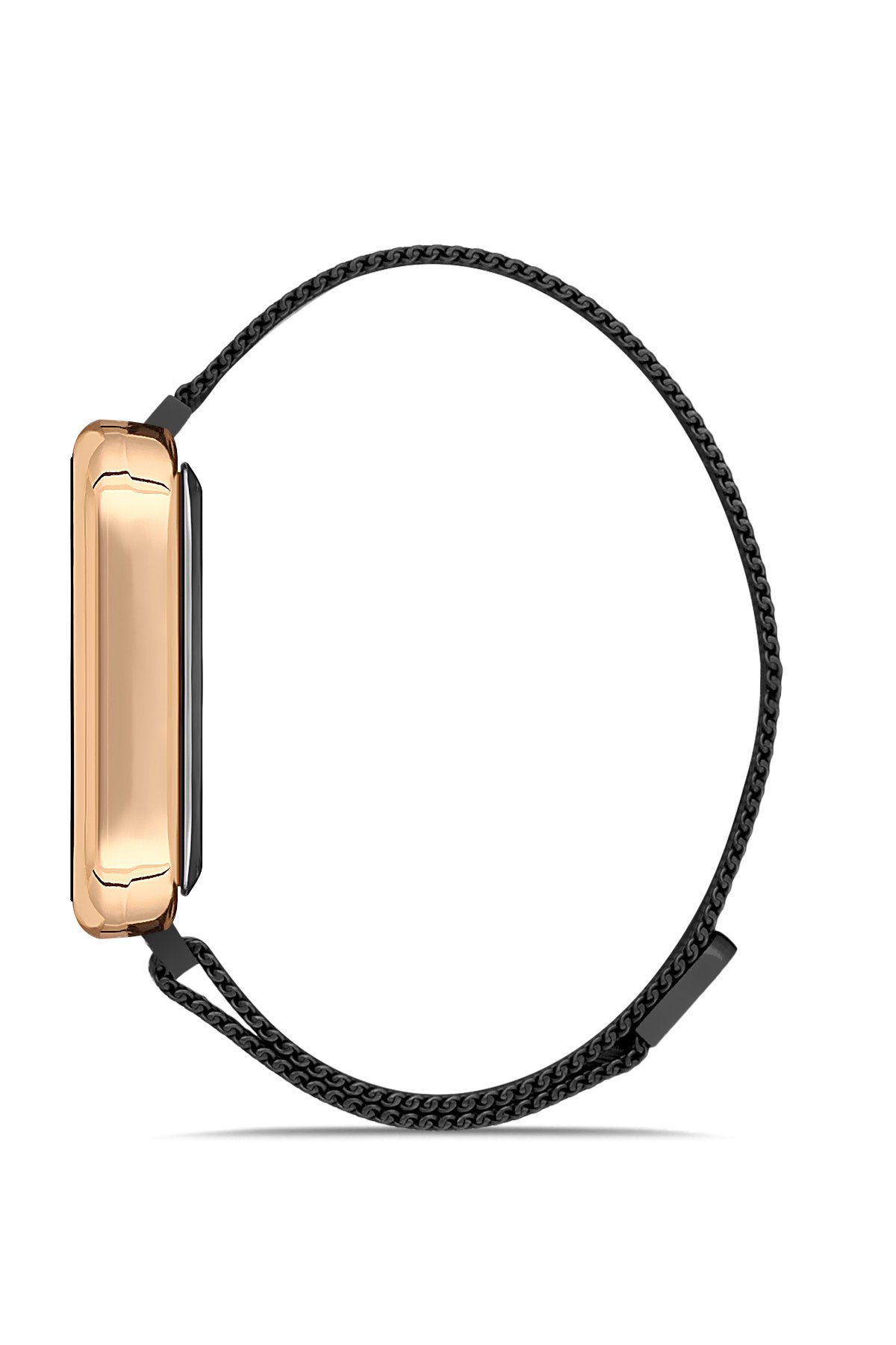 POLO55 Rose-Gold Kare Dokunmatik Hasır Kordon Kadın Kol Saati