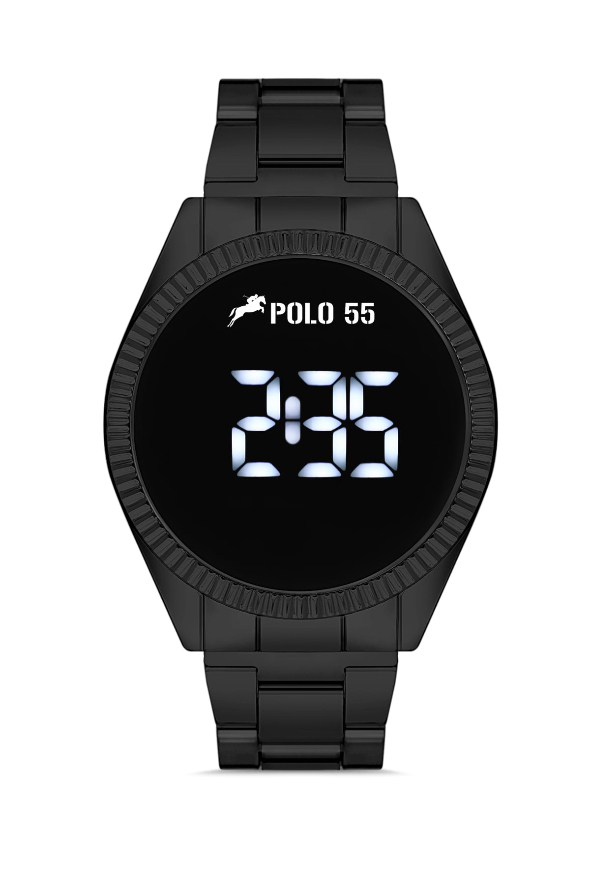 POLO55 Siyah Dokunmatik Dijital Metal Kordon Kadın Kol Saati