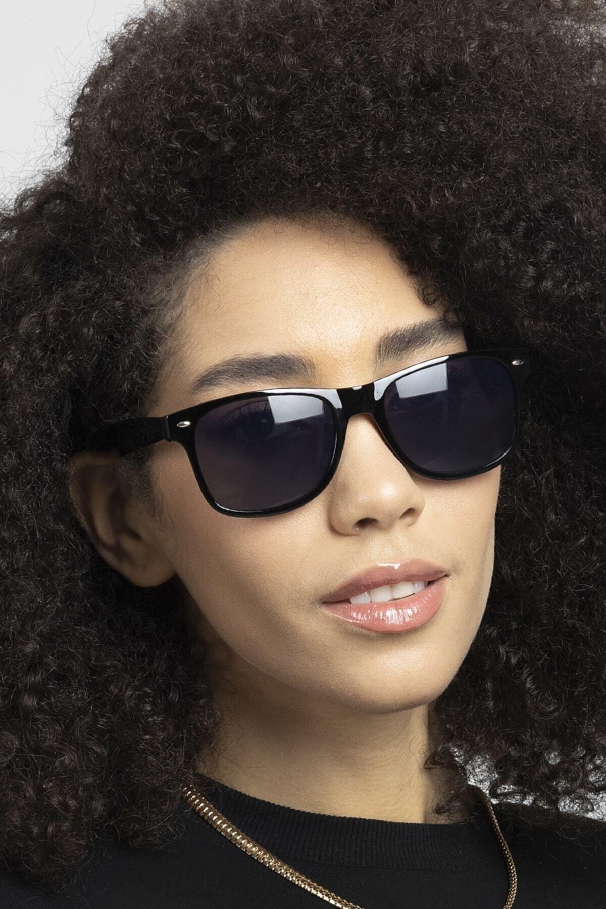 POLO55 Wayfarer Unisex Siyah Güneş Gözlüğü