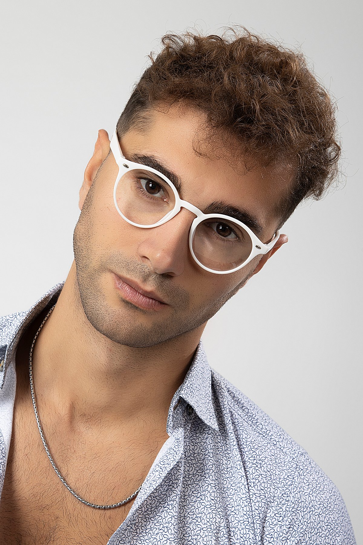 POLO55 Yuvarlak Anahtar Model Erkek B-Block Mavi Işık Korumalı Gözlük