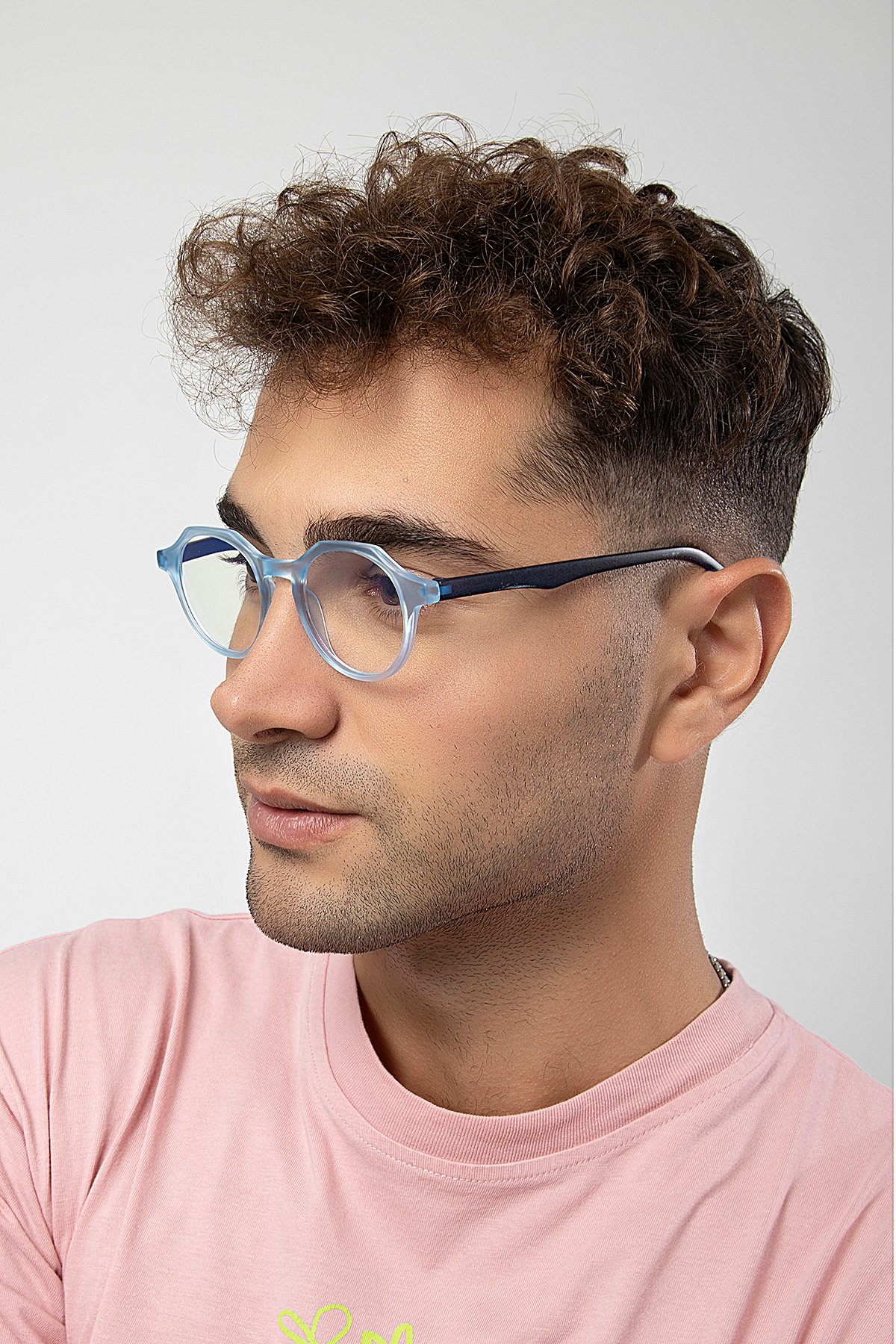 POLO55 Yuvarlak Model Erkek B-block Mavi Işık Korumalı Gözlük